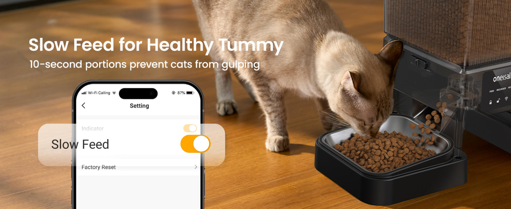 Automatic Cat Feeder with 5G WiFi, 5L Timed Food Dispenser for 2 Cats with App Control image 12