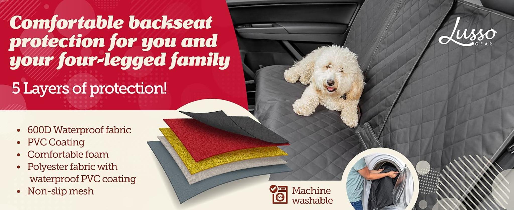 Waterproof Dog Car Seat Cover - Non-Slip Backseat Protector for SUVs, Trucks, and Sedans image 19