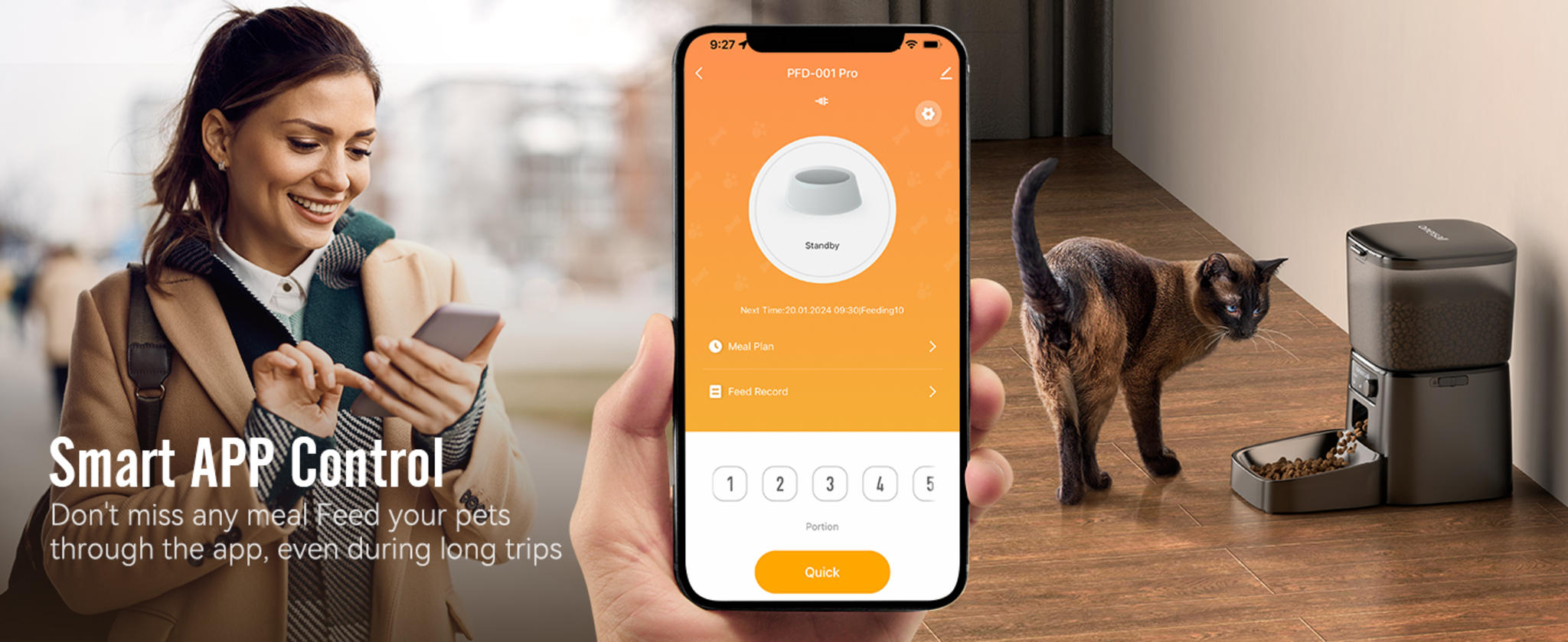 Automatic Cat Feeder with WiFi App Control and Precise Portion Management image 12