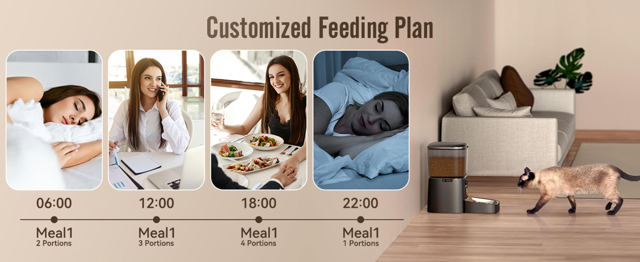 Automatic Cat Feeder with WiFi App Control and Precise Portion Management image 13