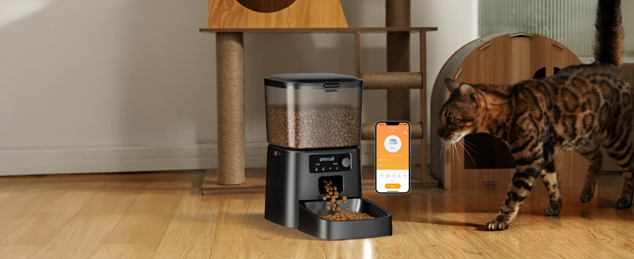 Automatic Cat Feeder with 5G WiFi, 5L Timed Food Dispenser for 2 Cats with App Control image 23