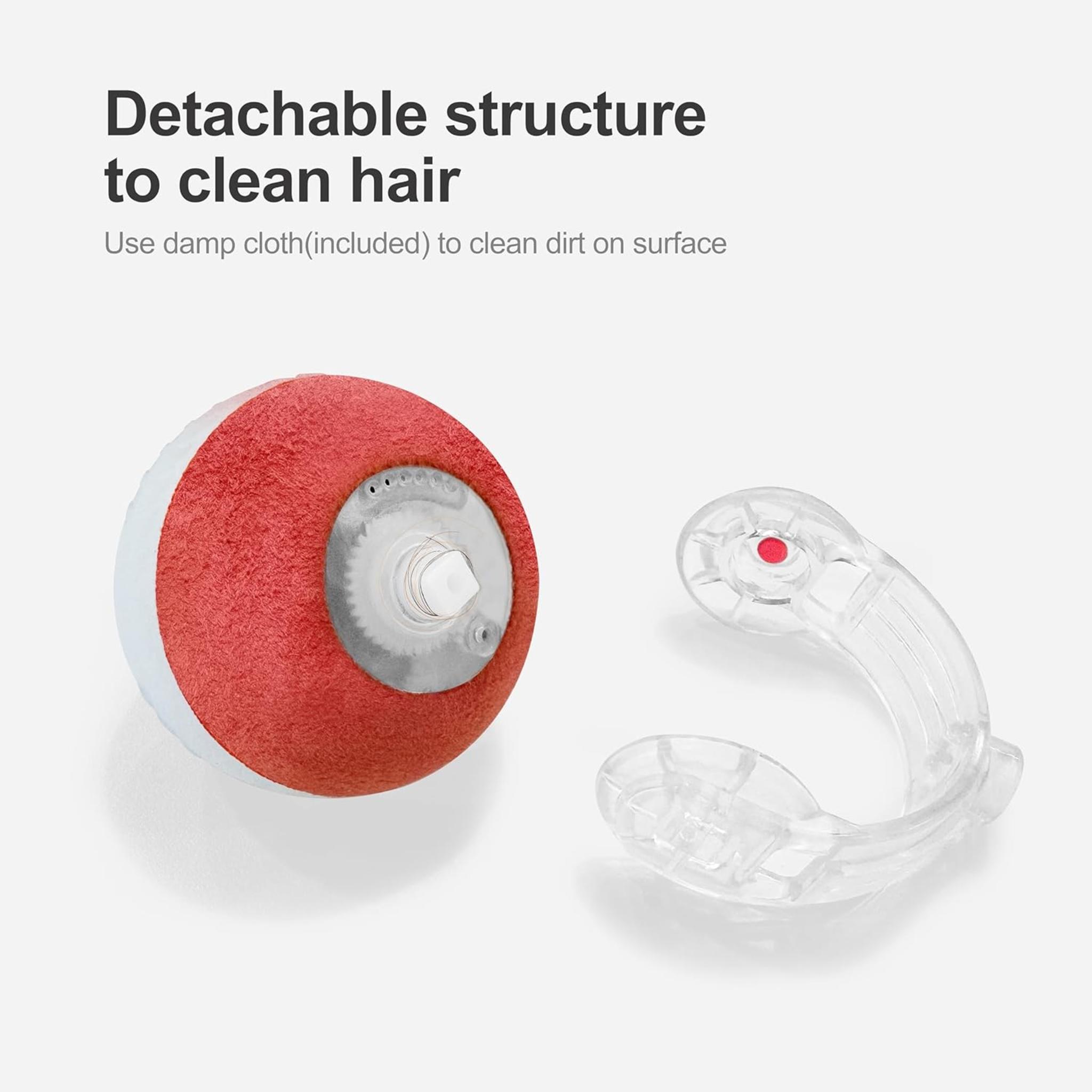 Interactive Cat Ball Toy with Elastic Mesh Tail, Motion Activated Automatic Kitten Toy for All Floors