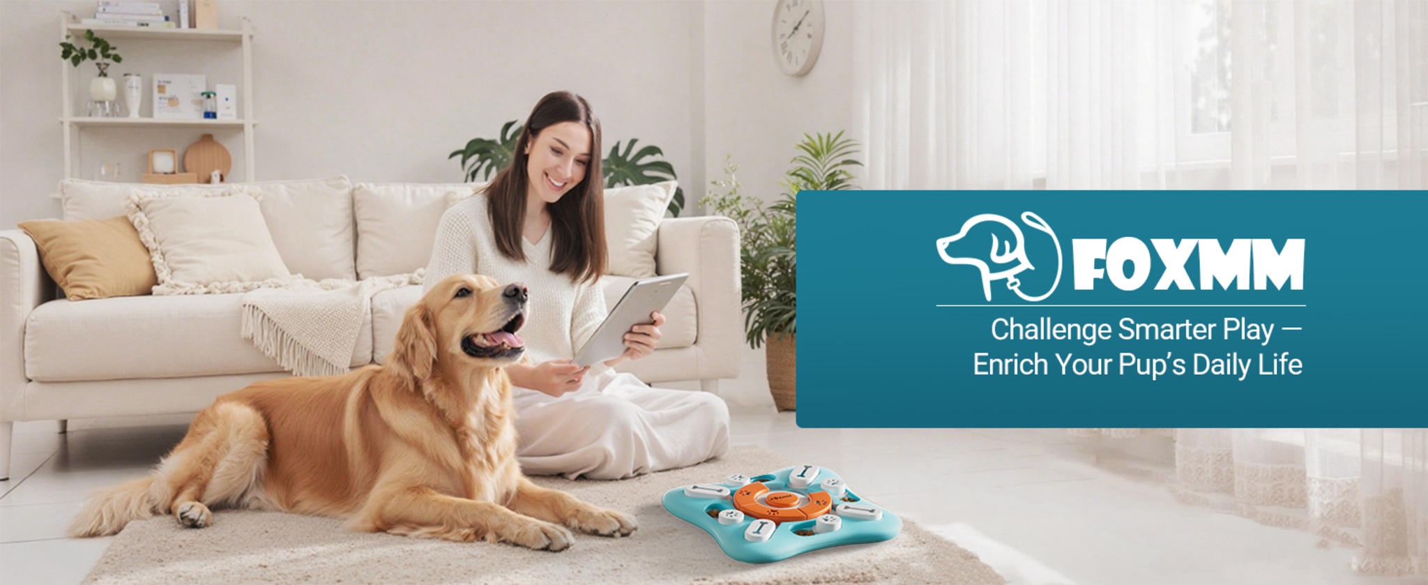 Interactive Dog Puzzle Toy for IQ Training, Squeaky Slow Feeder for Mental Stimulation image 8