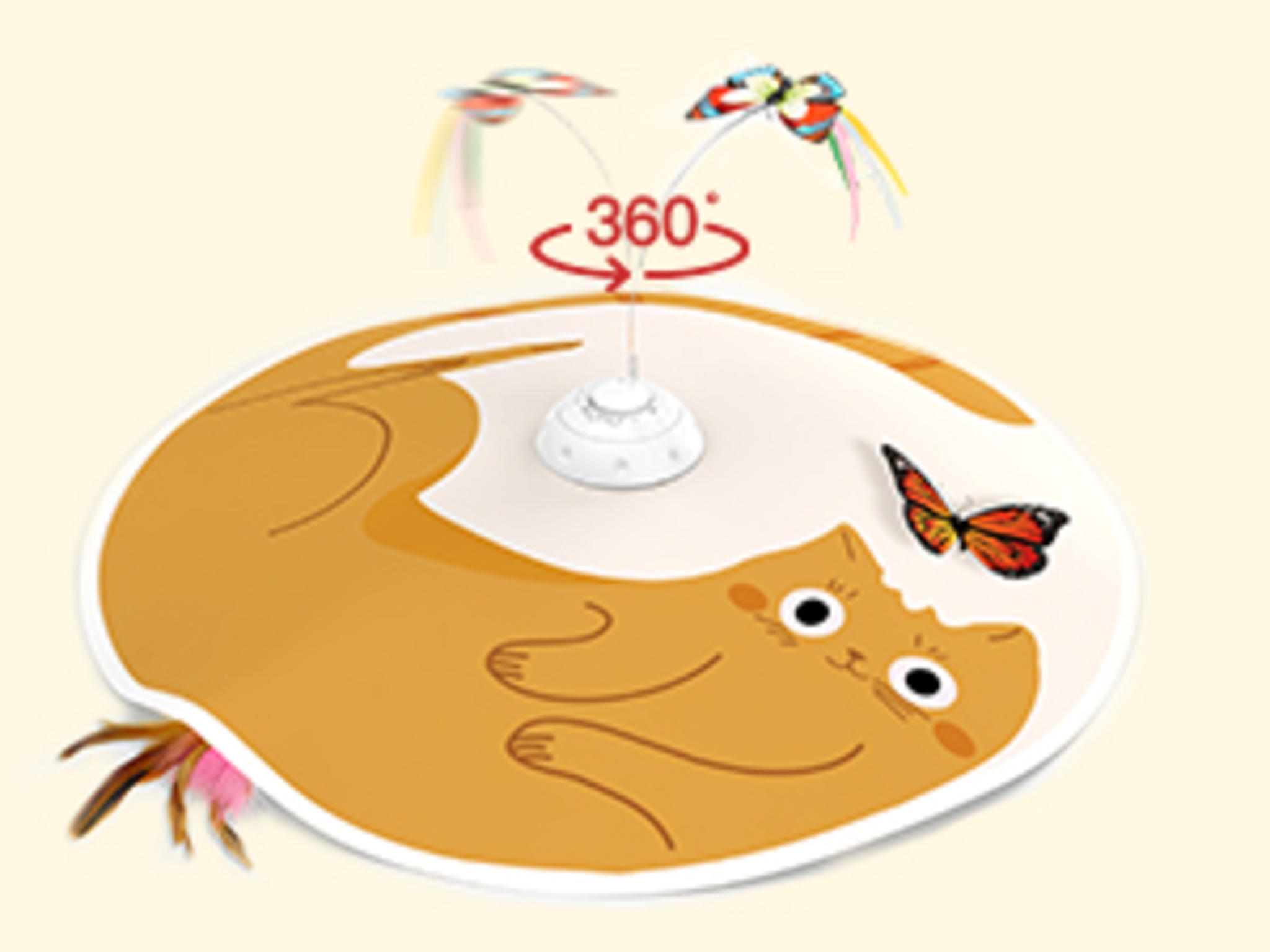 3-in-1 Automatic Interactive Cat Toy with Fluttering Butterfly and Hide-and-Seek Feather image 10