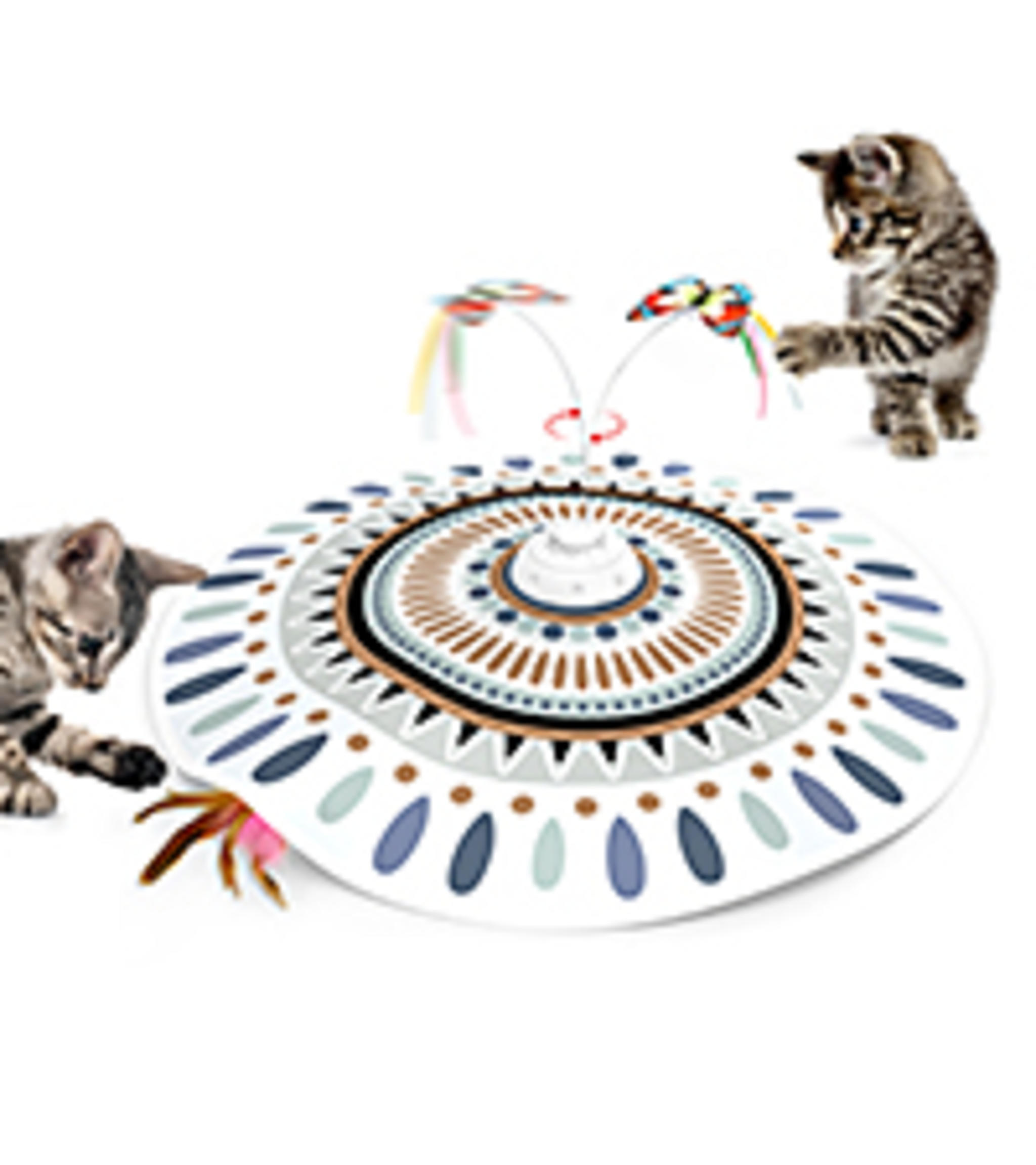 3-in-1 Automatic Interactive Cat Toy with Fluttering Butterfly and Hide-and-Seek Feather image 14