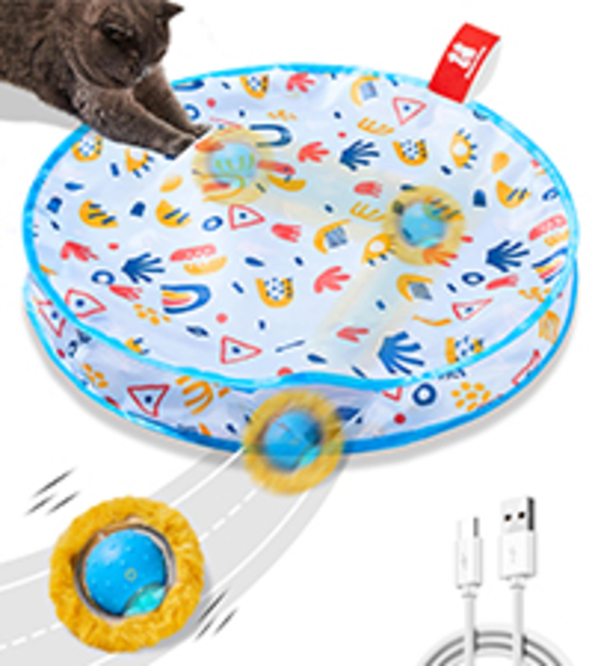3-in-1 Automatic Interactive Cat Toy with Fluttering Butterfly and Hide-and-Seek Feather image 20