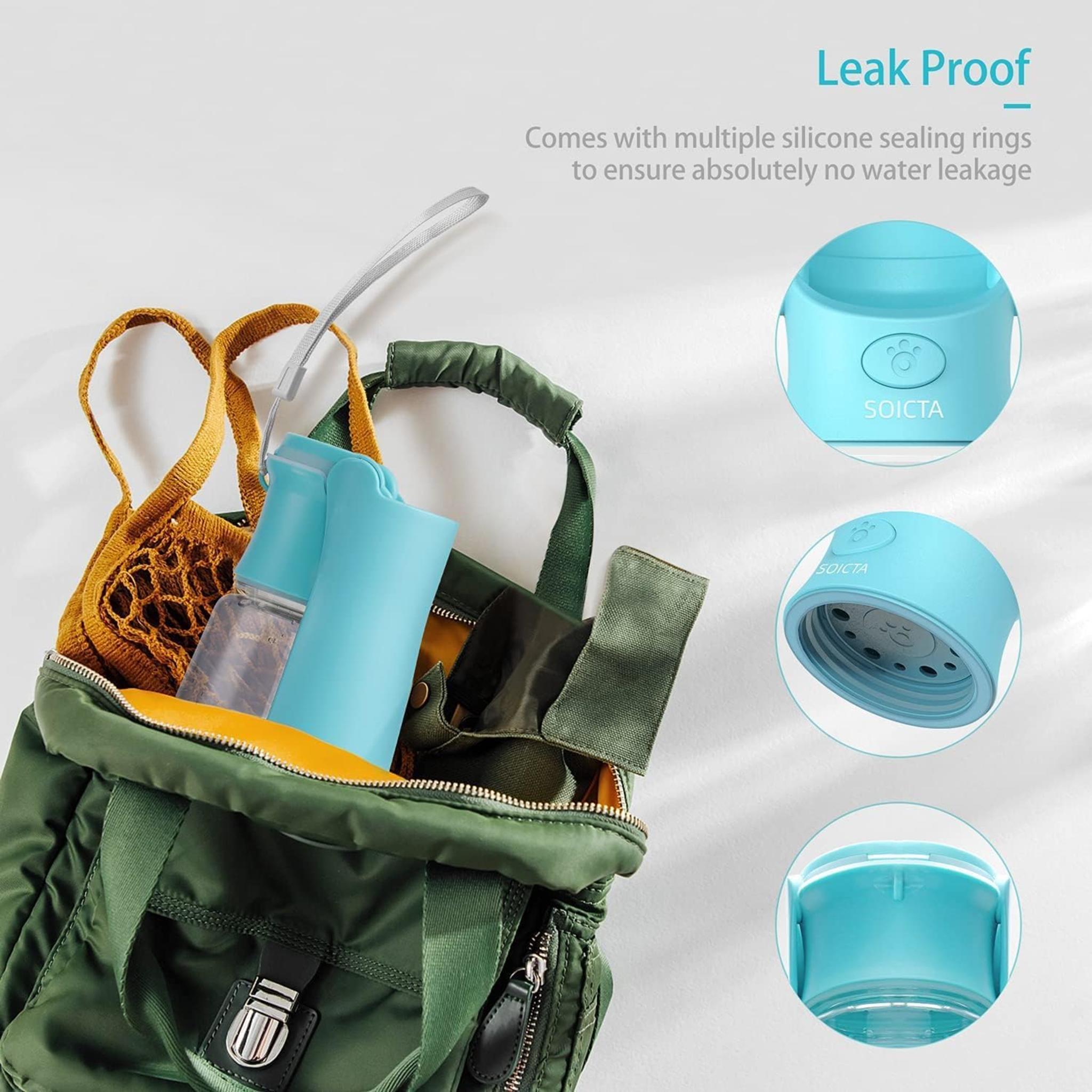 Foldable Portable Dog Water Bottle with Leak-Proof Seal for Walking and Travel