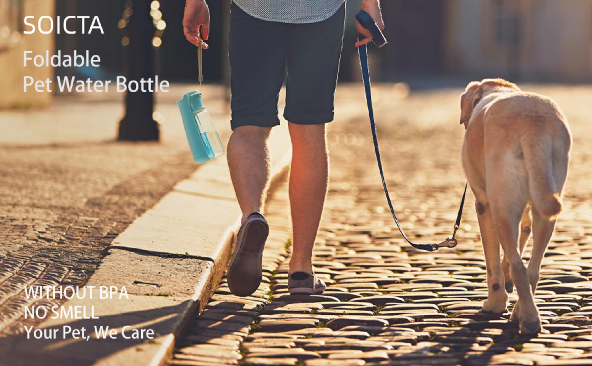 Foldable Portable Dog Water Bottle with Leak-Proof Seal for Walking and Travel image 7