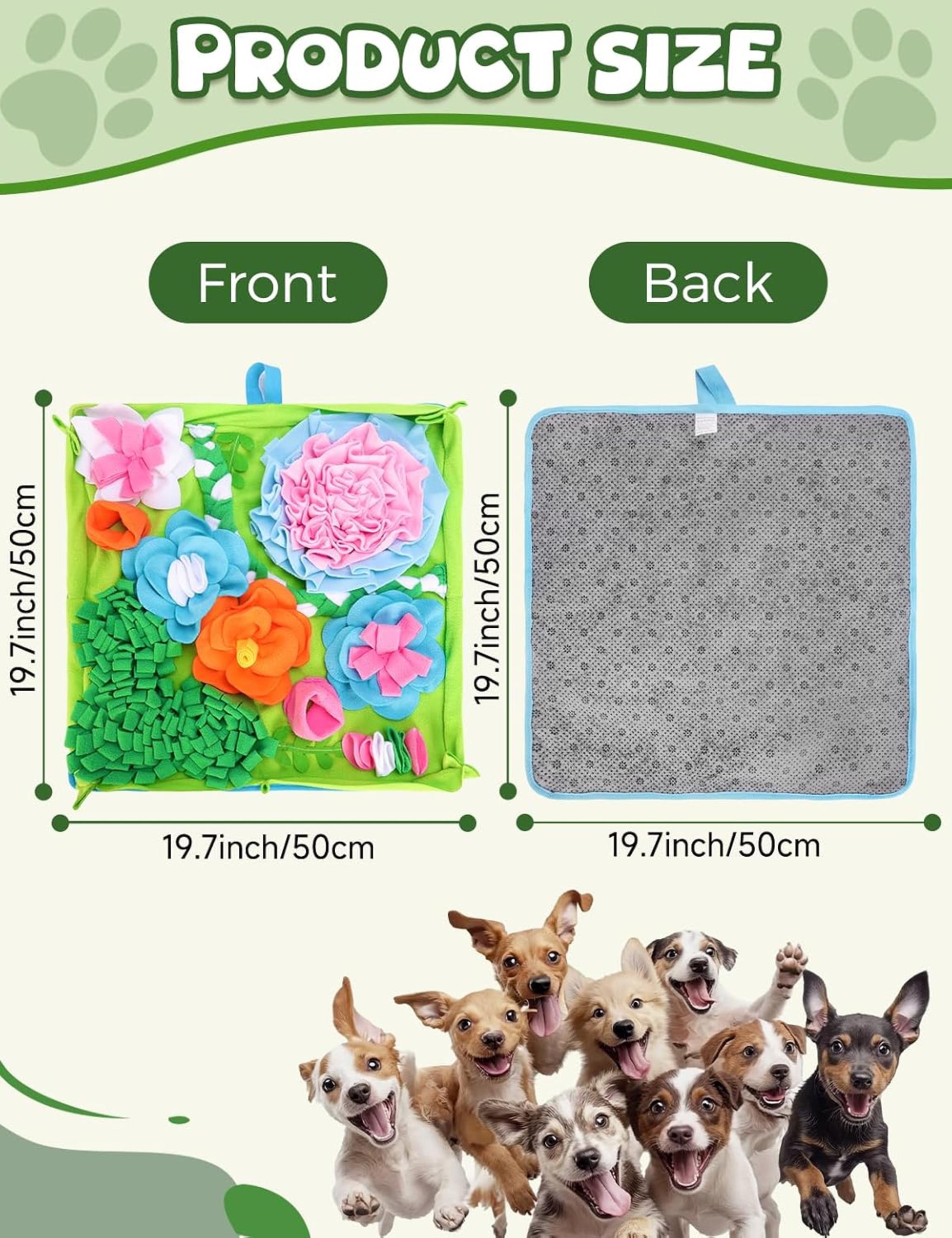Interactive Dog Snuffle Mat - Slow Feeder Puzzle for Mental Stimulation and Foraging Skills