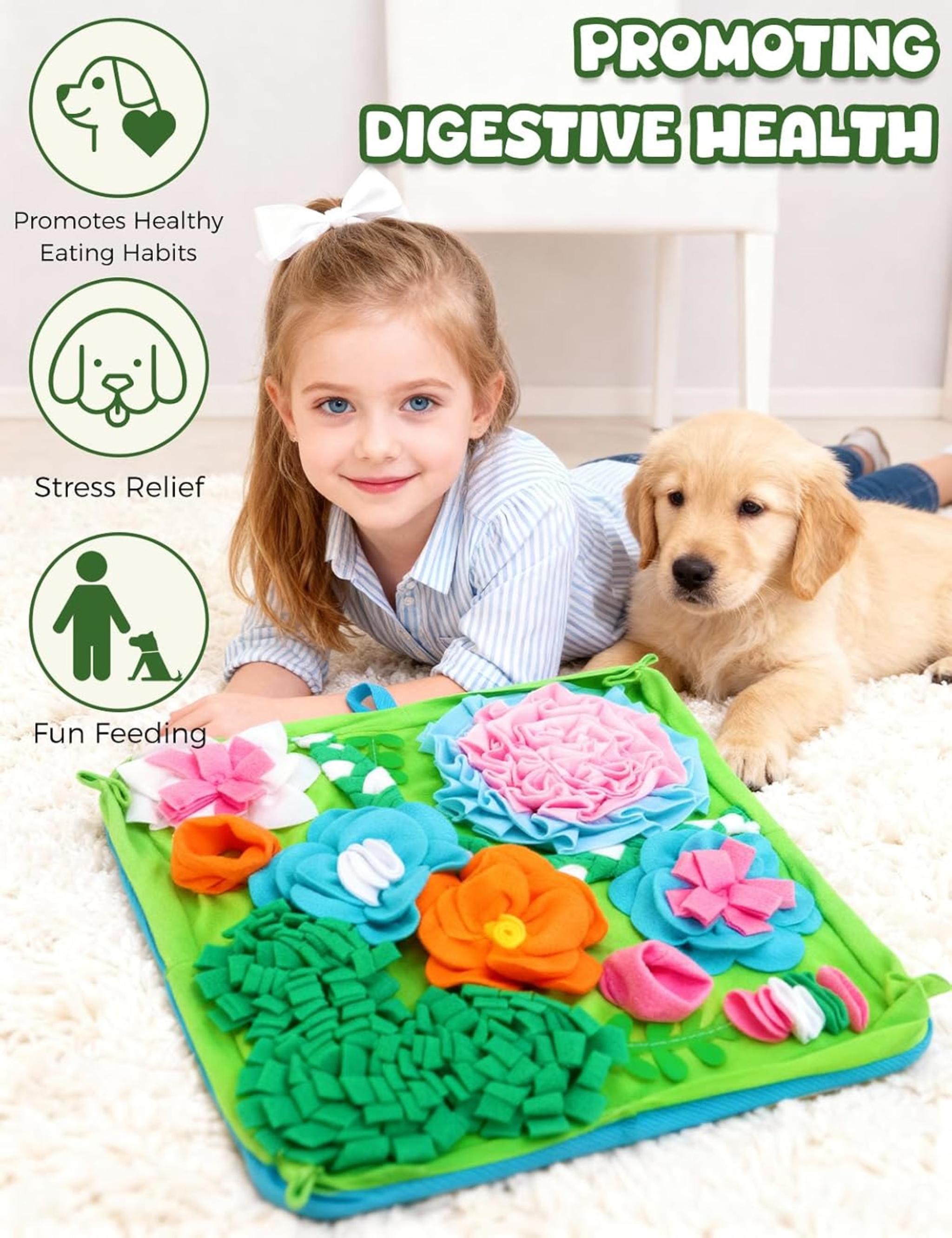 Interactive Dog Snuffle Mat - Slow Feeder Puzzle for Mental Stimulation and Foraging Skills