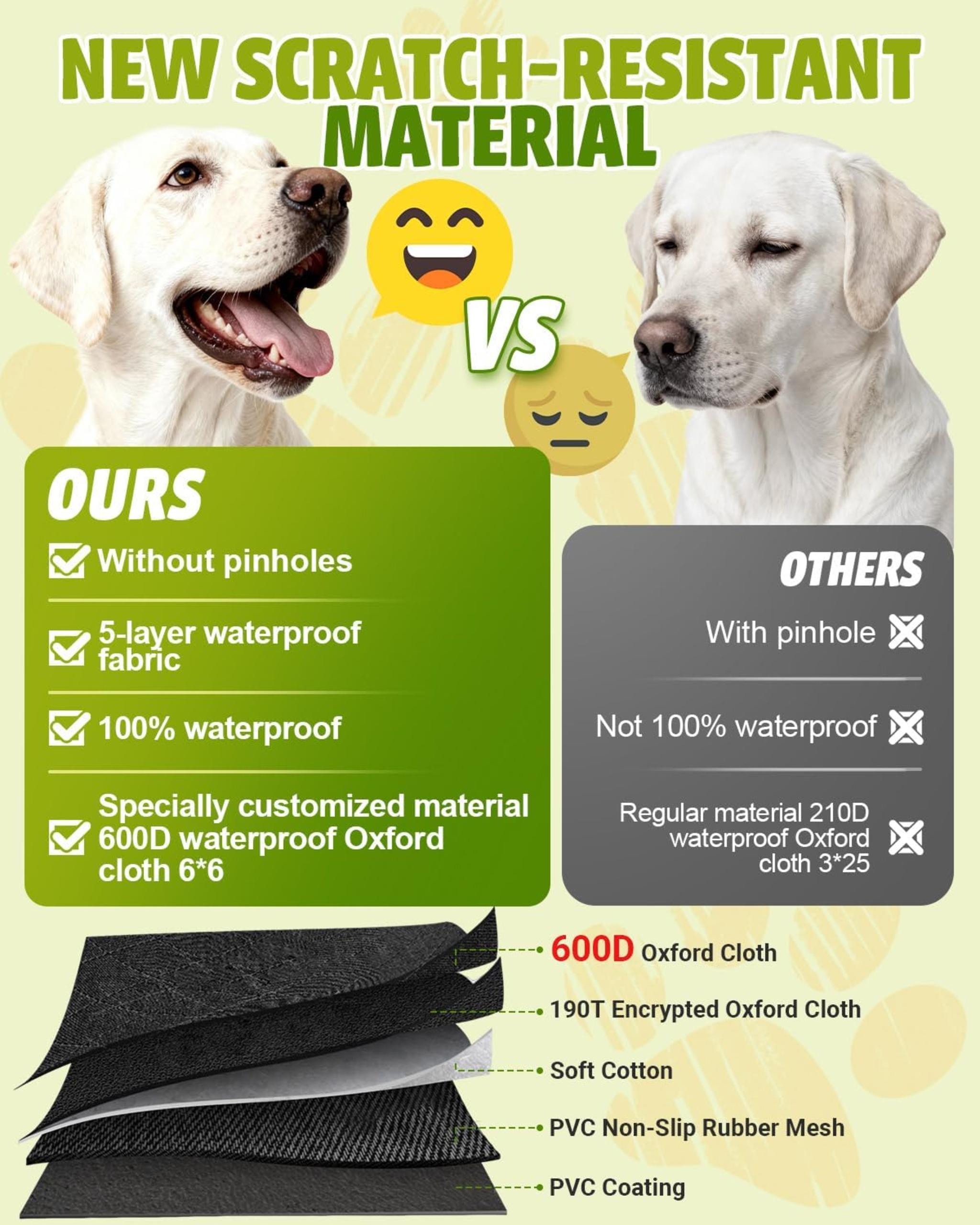 Waterproof Dog Car Seat Cover with Mesh Window, Heavy Duty Scratch Proof Pet Hammock for SUV and Trucks
