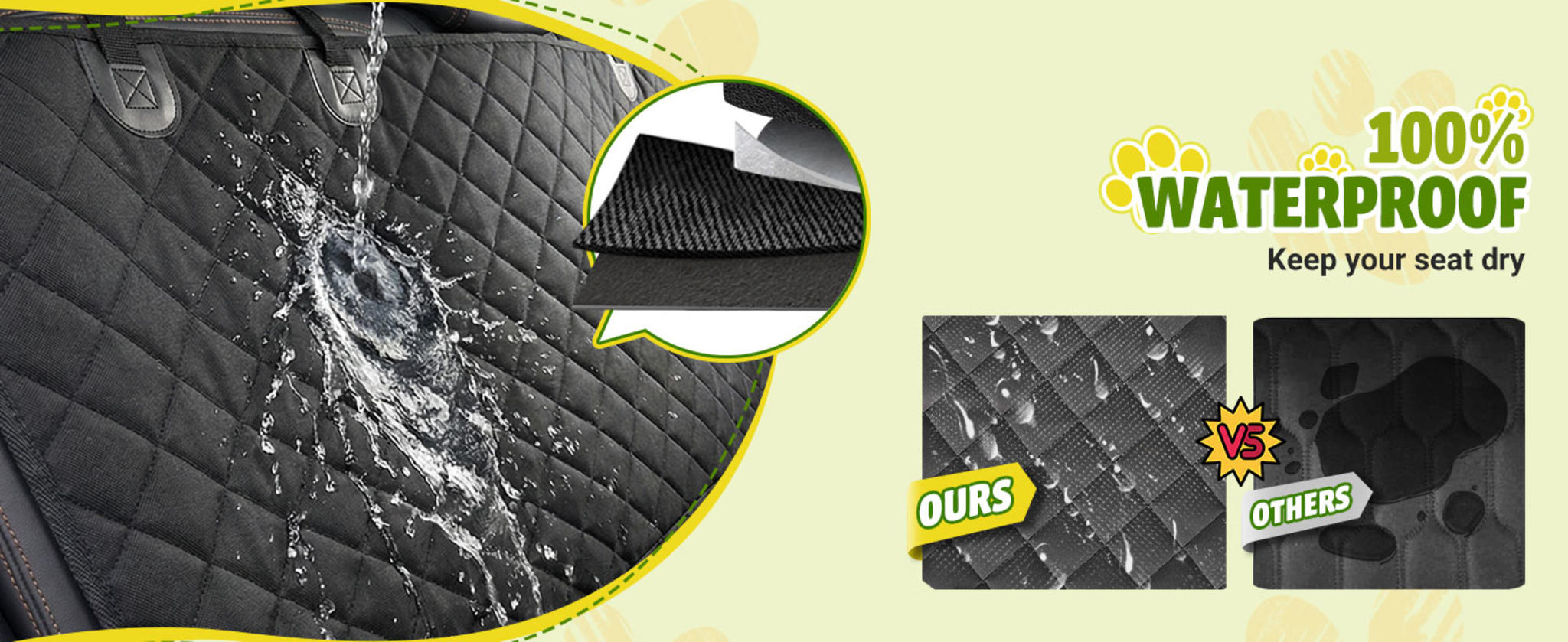 Waterproof Dog Car Seat Cover with Mesh Window, Heavy Duty Scratch Proof Pet Hammock for SUV and Trucks image 11