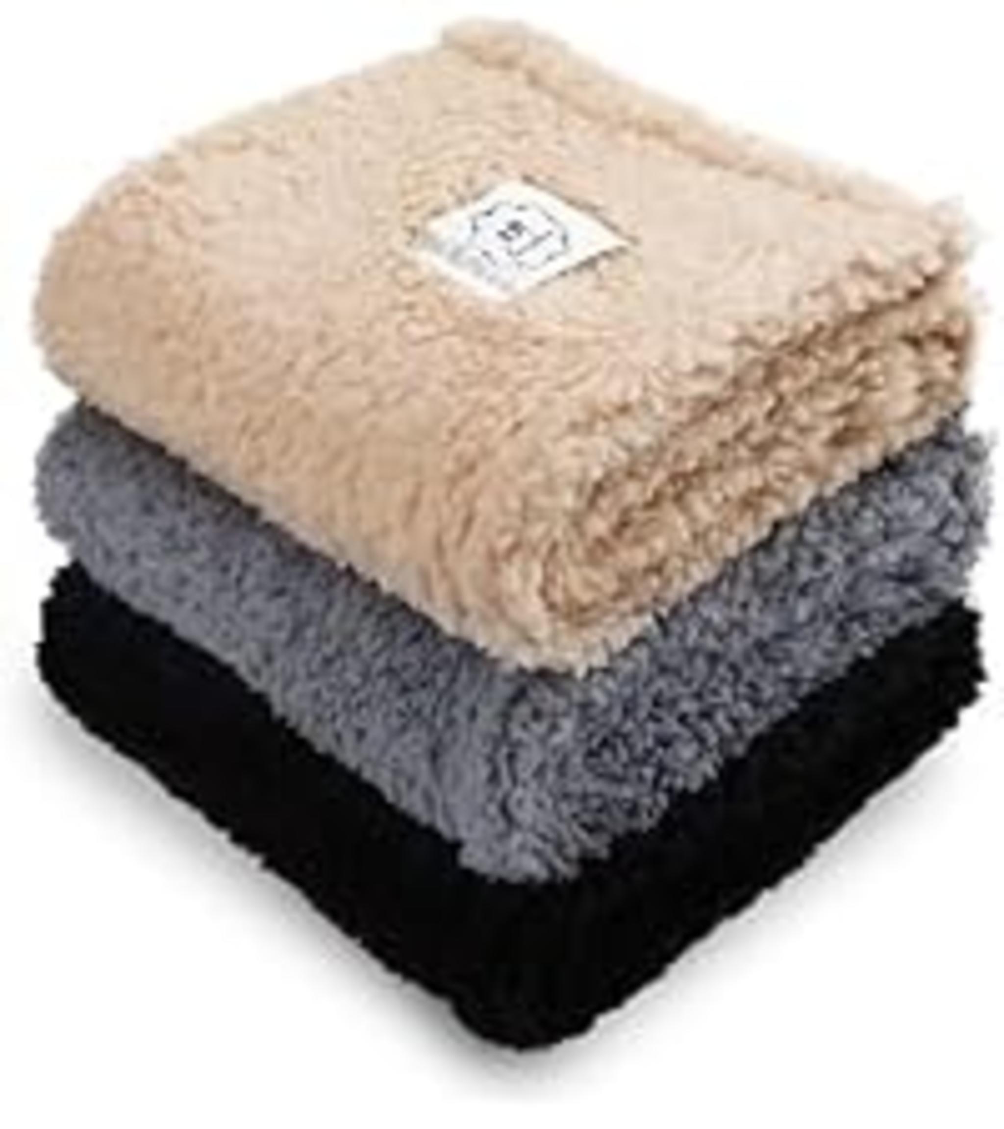 3-Pack Calming Pet Blankets, Ultra Soft Sherpa Fleece Throw for Dogs and Cats, 23x16 Inches image 19