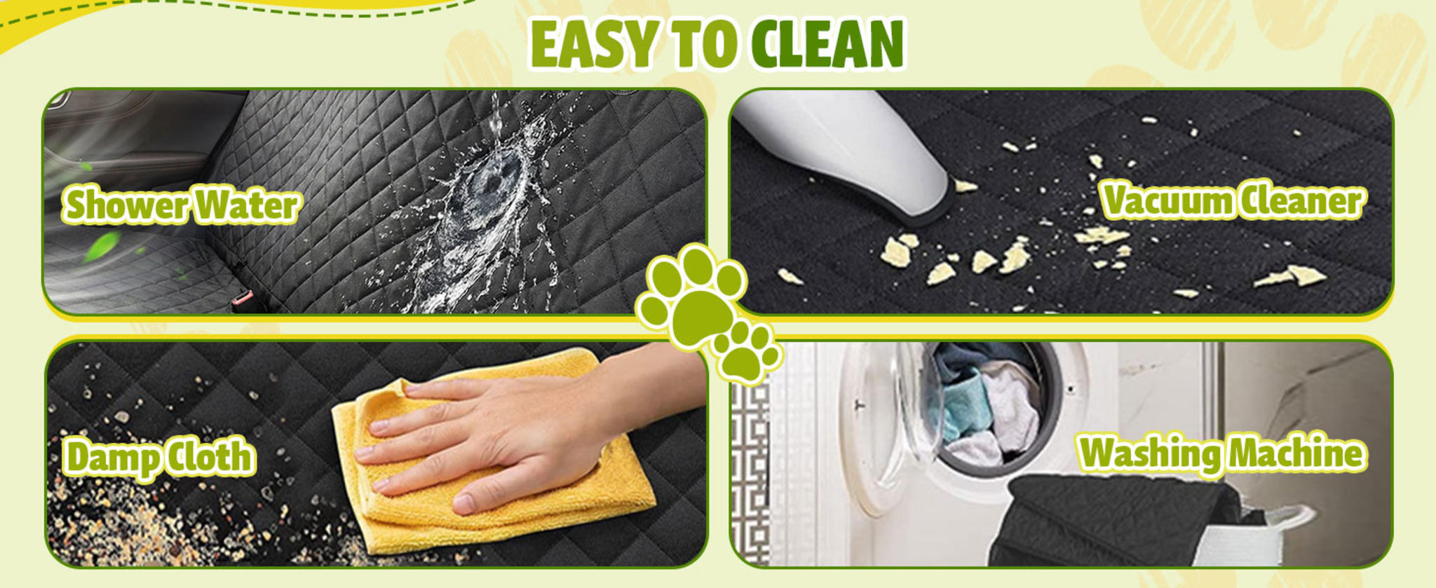 Waterproof Dog Car Seat Cover with Mesh Window, Heavy Duty Scratch Proof Pet Hammock for SUV and Trucks image 13