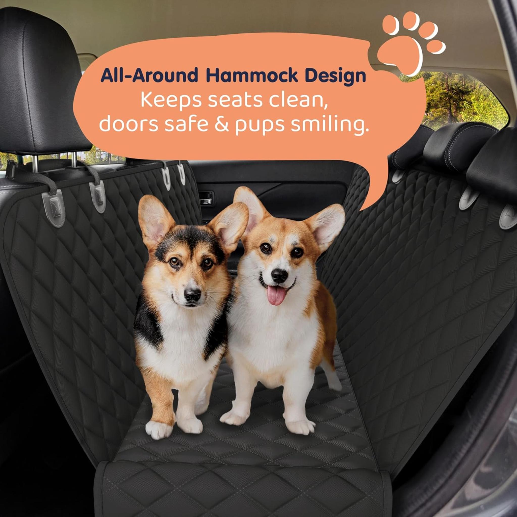 Waterproof Dog Car Seat Cover with Non-Slip Backing and Side Flaps