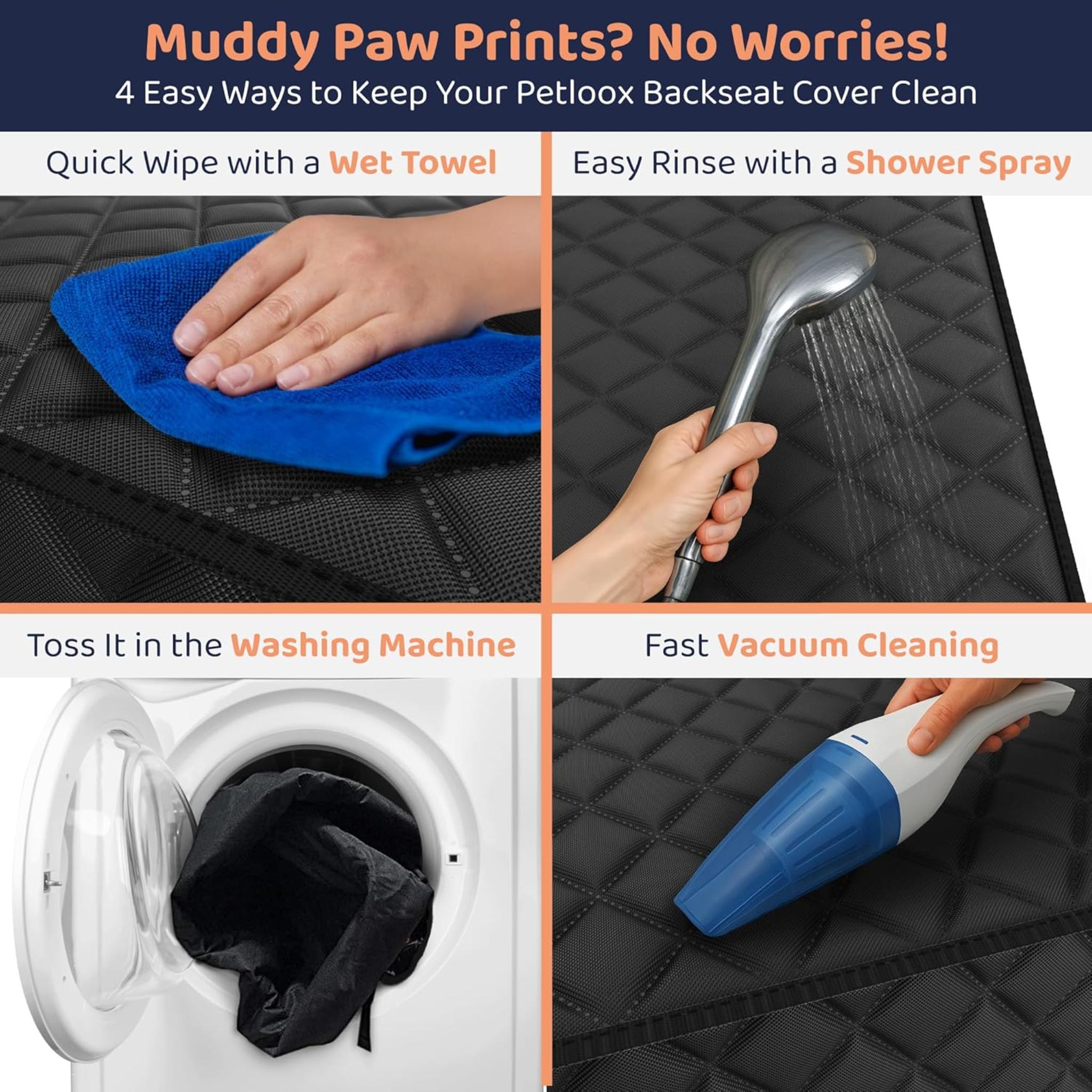 Waterproof Dog Car Seat Cover with Non-Slip Backing and Side Flaps