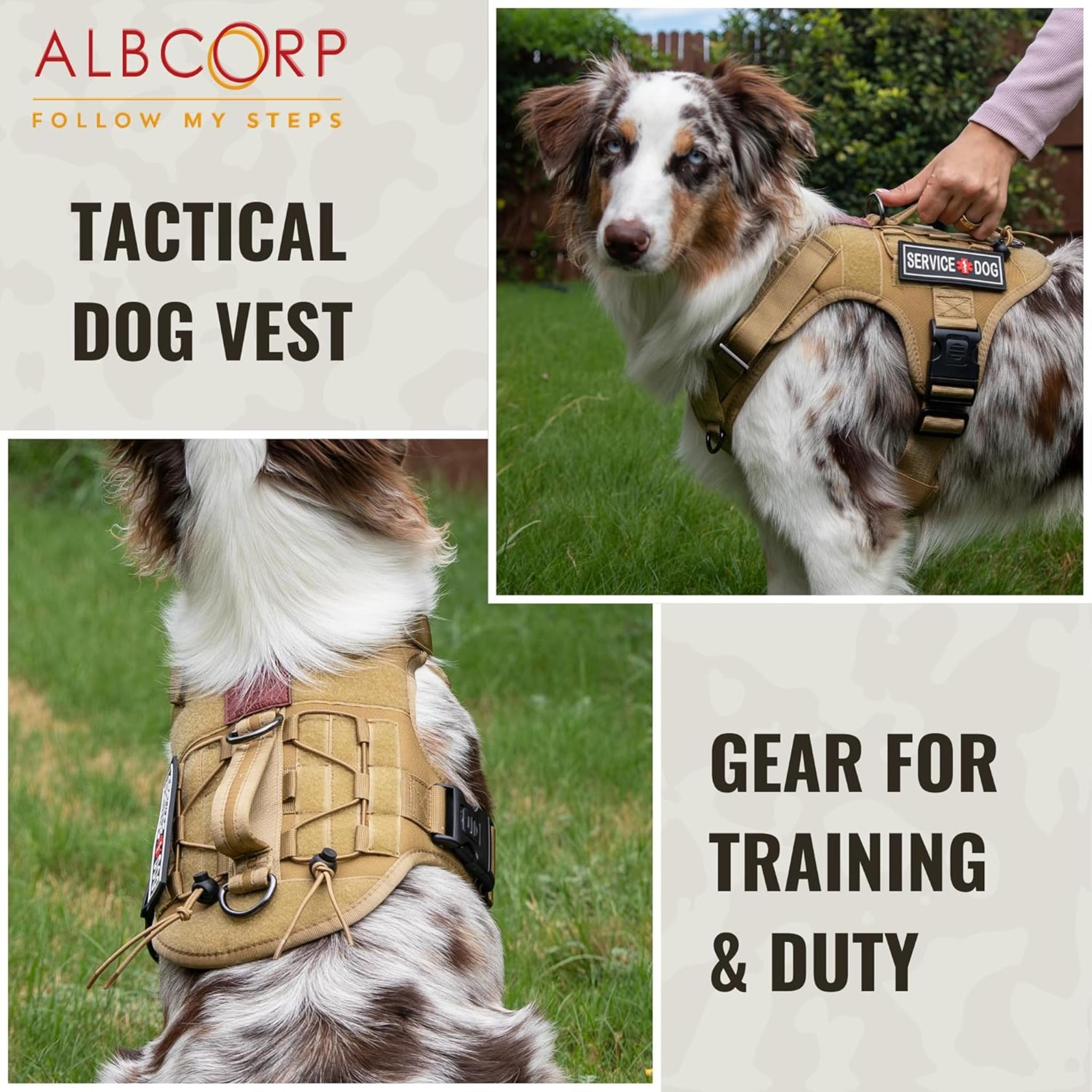 Tactical Dog Harness - Heavy Duty No-Pull Training Vest for Large Breeds with MOLLE System