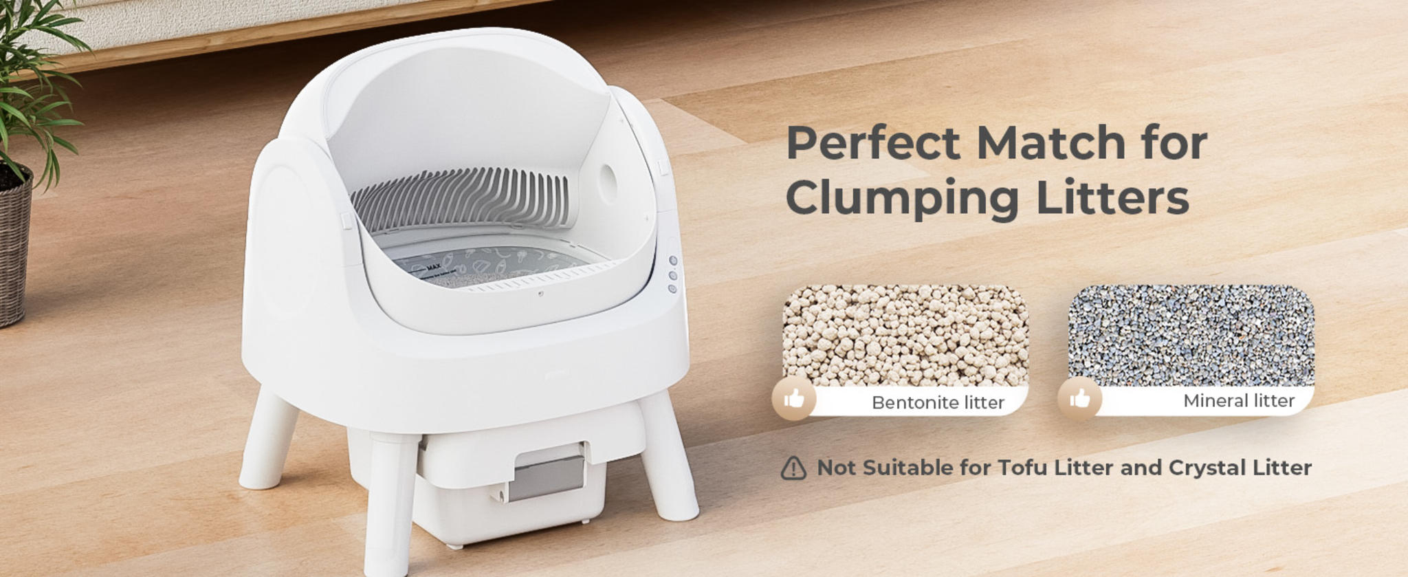 Open Top Automatic Self Cleaning Litter Box with Advanced Safety Sensors and 10L Waste Bin image 11