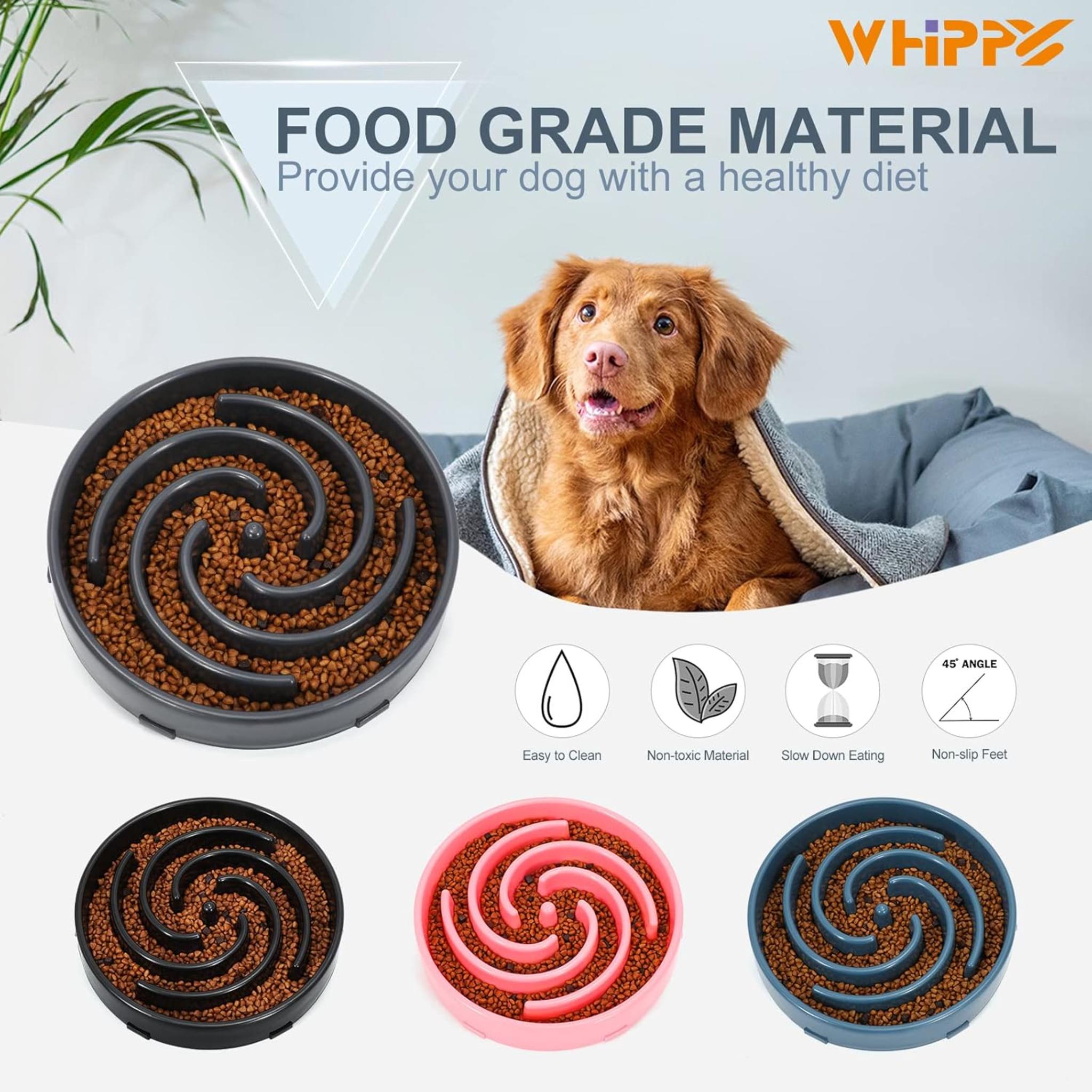 Slow Feeder Dog Bowl for Large Medium Dogs, Non-Slip Maze Puzzle Bowl to Prevent Bloat and Choking