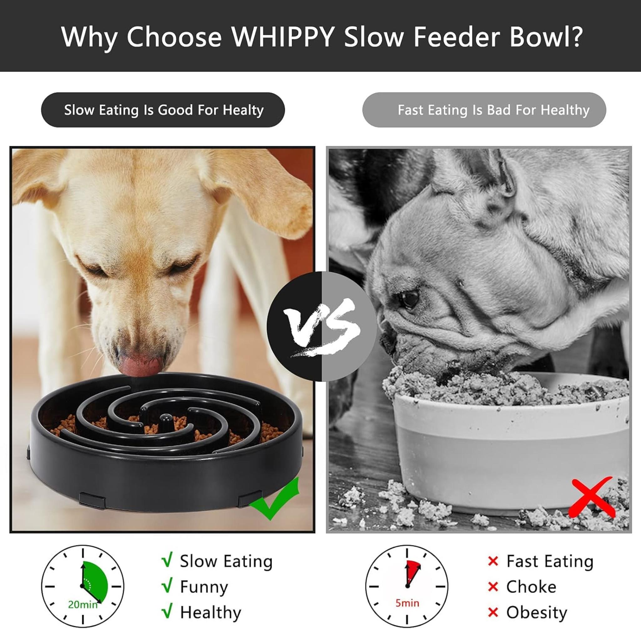Slow Feeder Dog Bowl for Large Medium Dogs, Non-Slip Maze Puzzle Bowl to Prevent Bloat and Choking