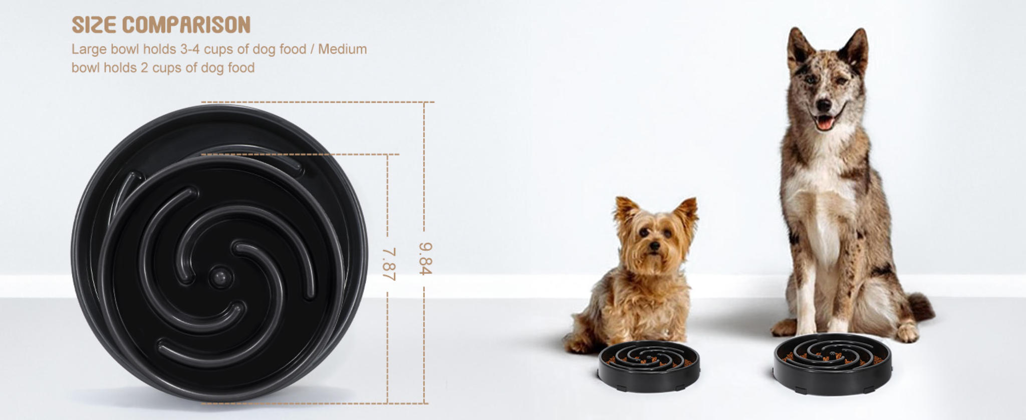 Slow Feeder Dog Bowl for Large Medium Dogs, Non-Slip Maze Puzzle Bowl to Prevent Bloat and Choking image 12