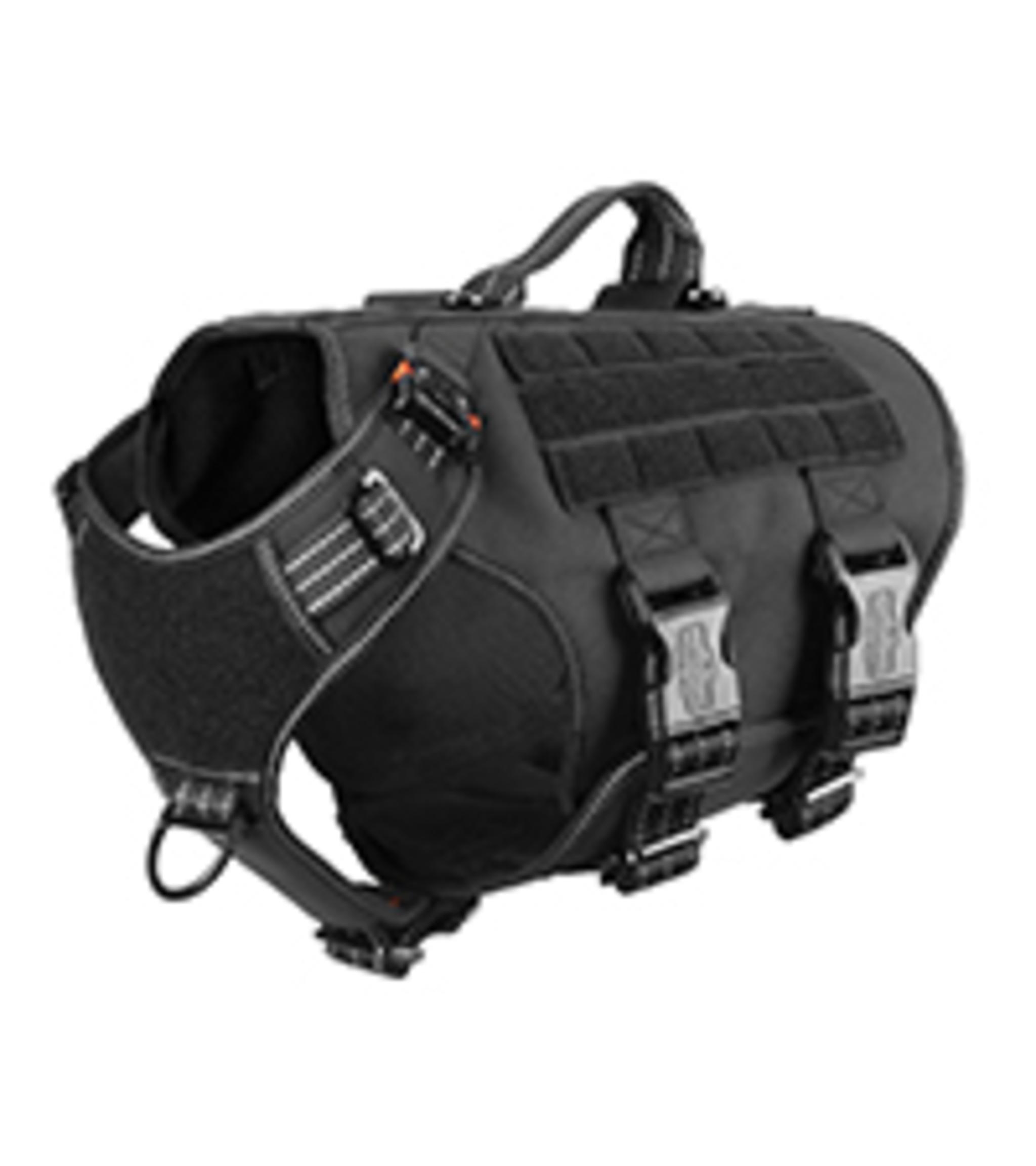 Tactical Dog Harness with 2X Metal Buckles, No-Pull Front Clip and MOLLE System image 17