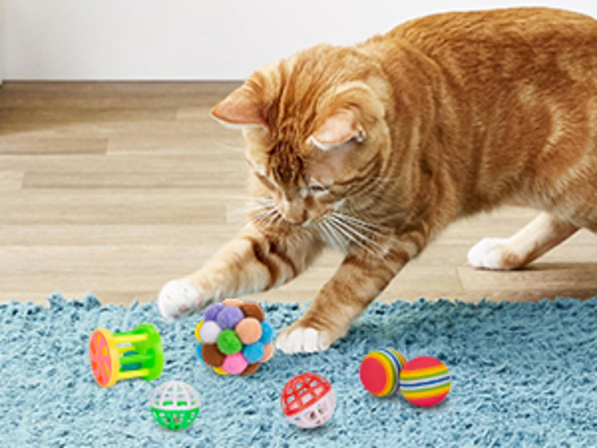 33Pcs Cat Toys Variety Pack with Collapsible Tunnel, Feather Wand and Interactive Balls image 11