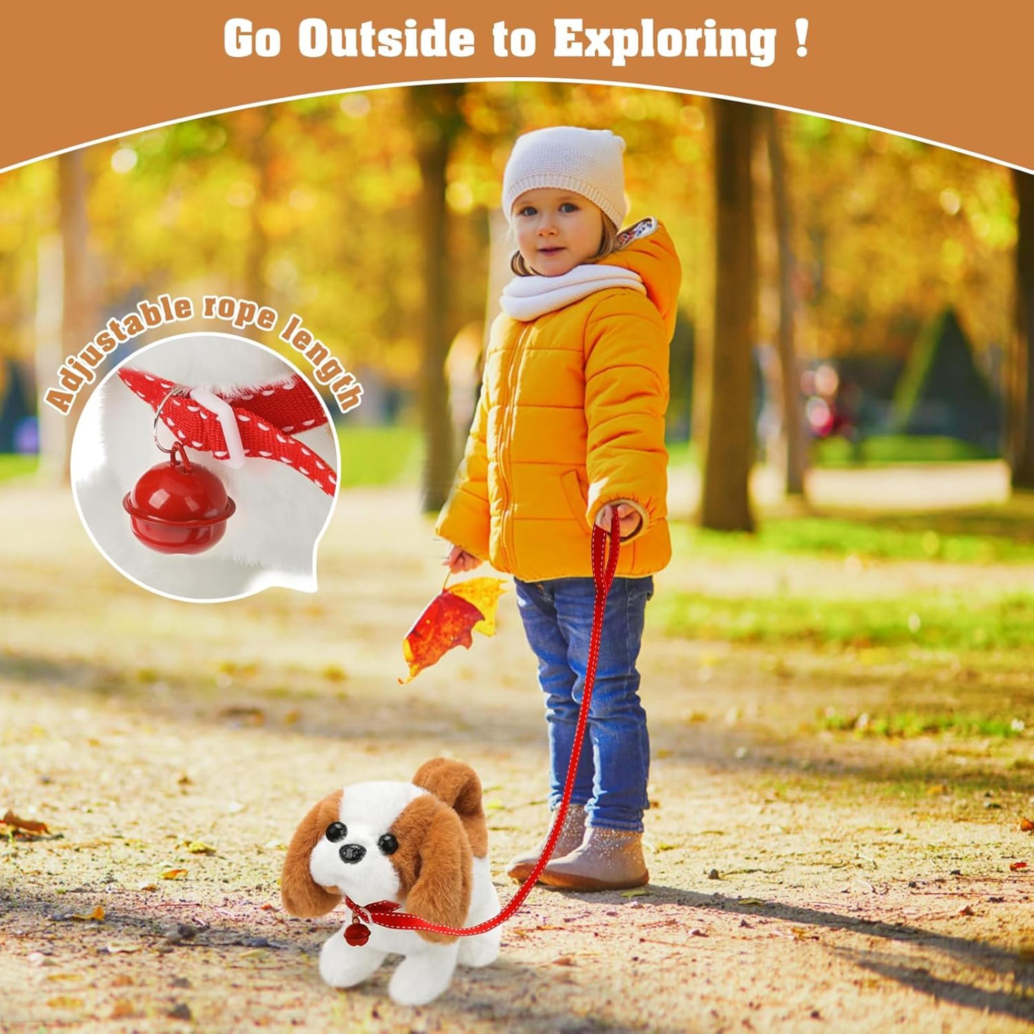 Interactive Plush Saint Bernard Toy Puppy - Walking and Barking Companion