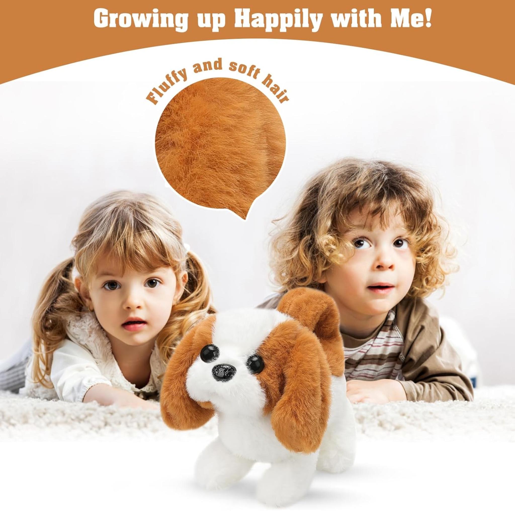 Interactive Plush Saint Bernard Toy Puppy - Walking and Barking Companion