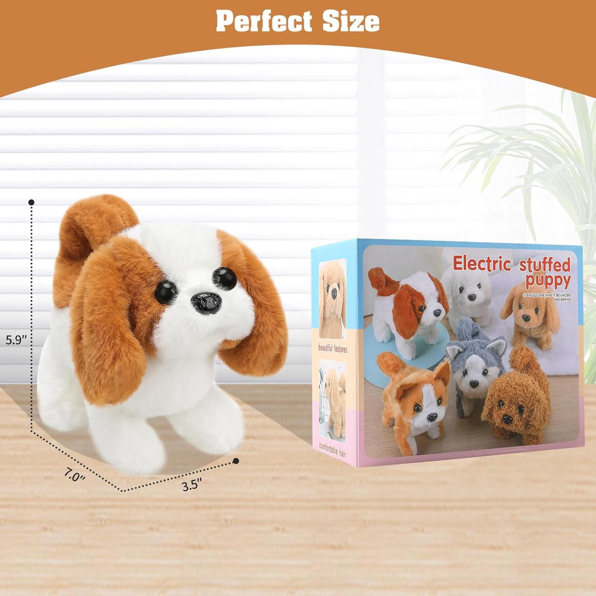 Interactive Plush Saint Bernard Toy Puppy - Walking and Barking Companion