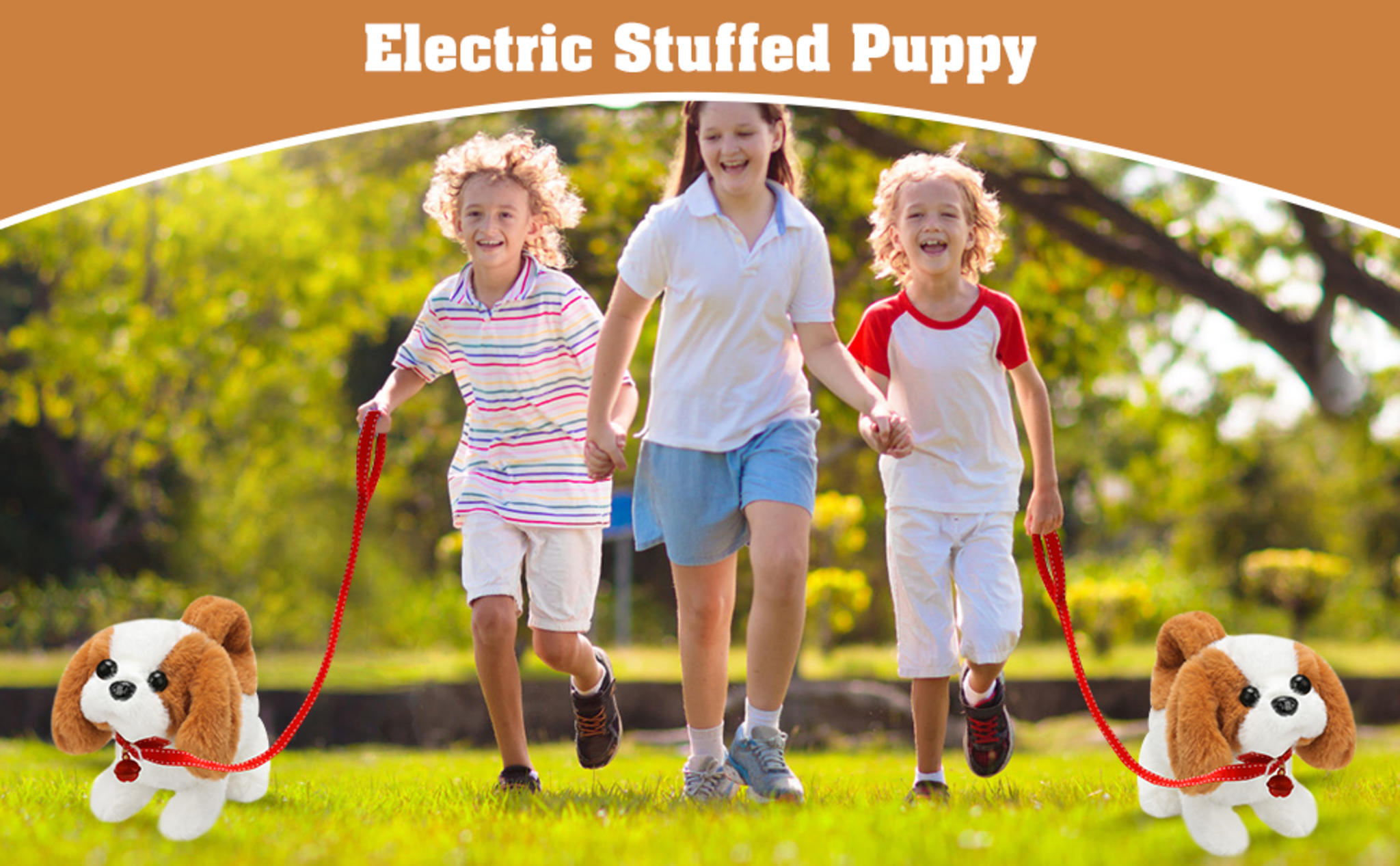 Interactive Plush Saint Bernard Toy Puppy - Walking and Barking Companion image 7
