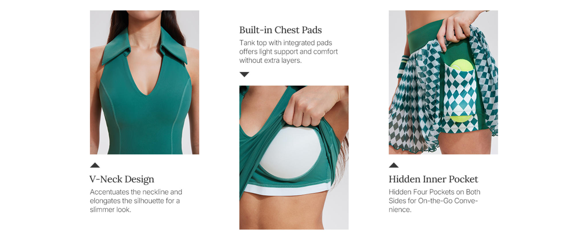 Women's 2 Piece Athletic Tennis Skirt Set with Sleeveless Top image 8