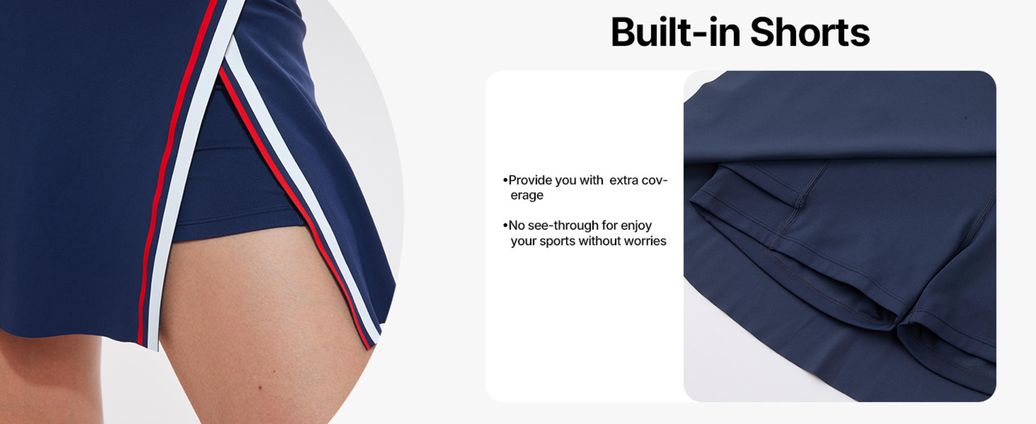 Women's Colorblock V Neck Polo & High Waisted Side Slit Skort Athletic Set image 12
