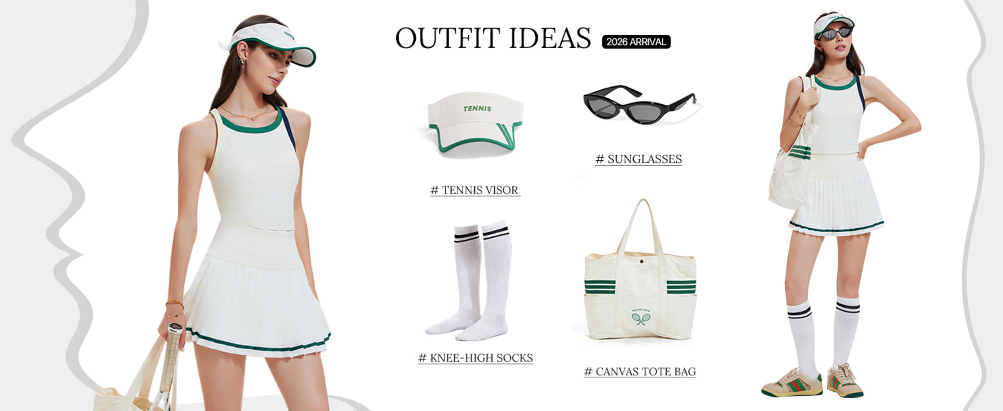 Women's 2 Piece Racerback Tank Top and Athletic Tennis Skirt Set image 12