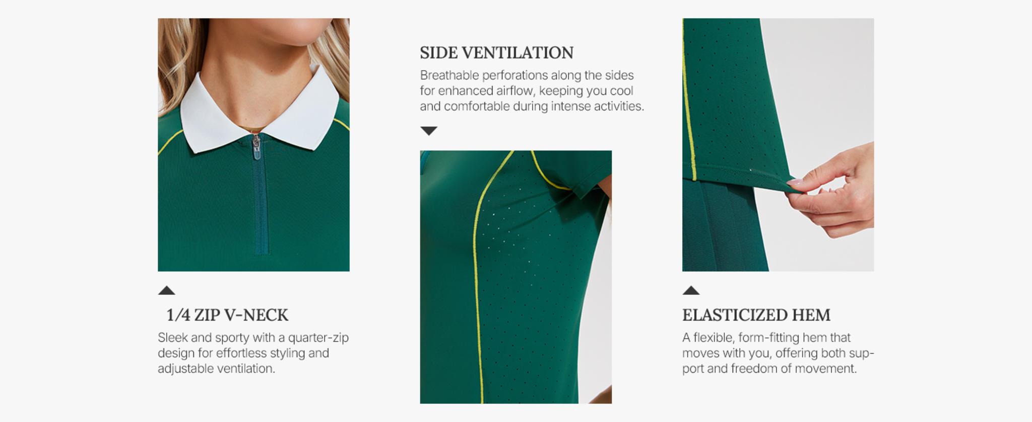 Women's 2 Piece Tennis Outfit - Half-Zip Polo Shirt and Pleated Skirt Set image 8