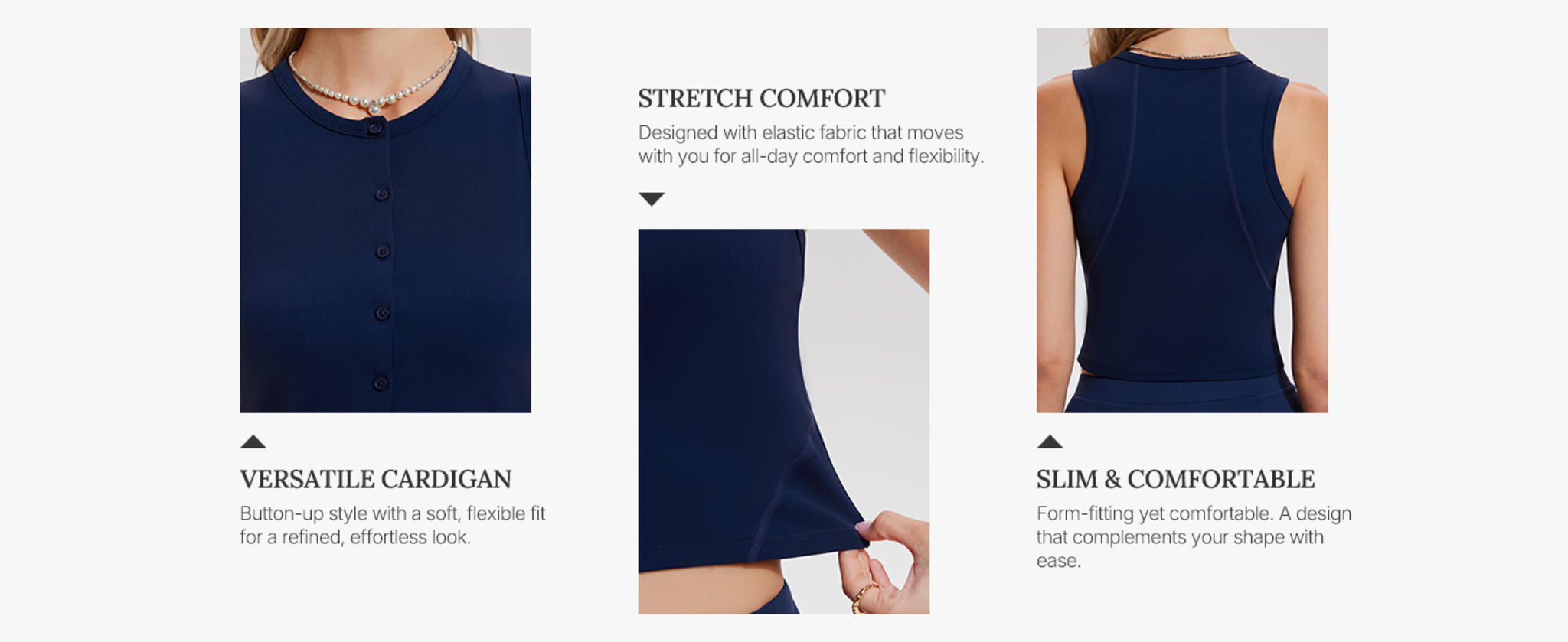 Women's Tennis Workout Set - Crop Button Down Top and High Waisted Shorts image 8