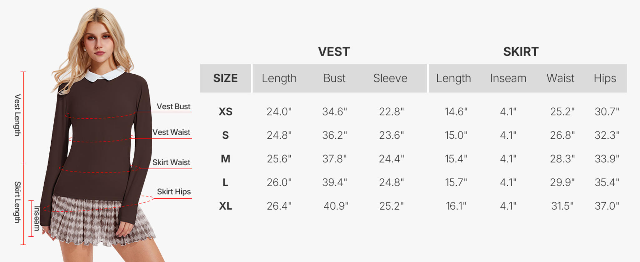 Women's 2 Piece Golf and Tennis Set with Long Sleeve Top and Pleated Skort image 19