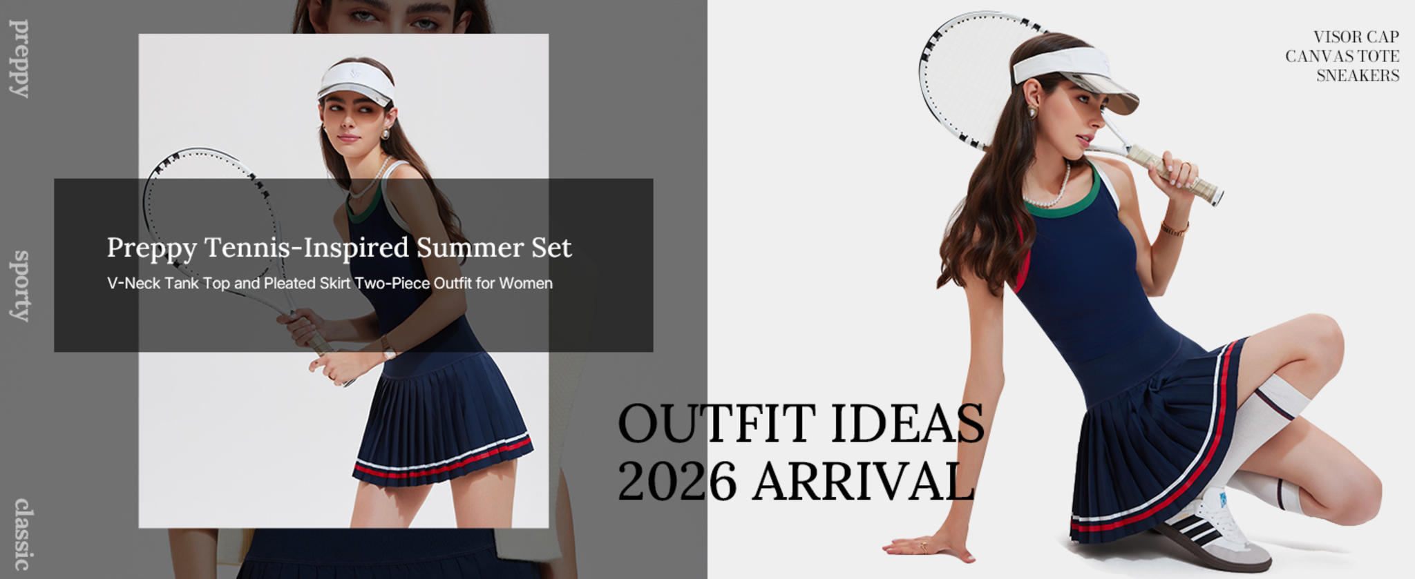 Women's 2 Piece Racerback Tank Top and Tennis Skirt Athletic Set image 14
