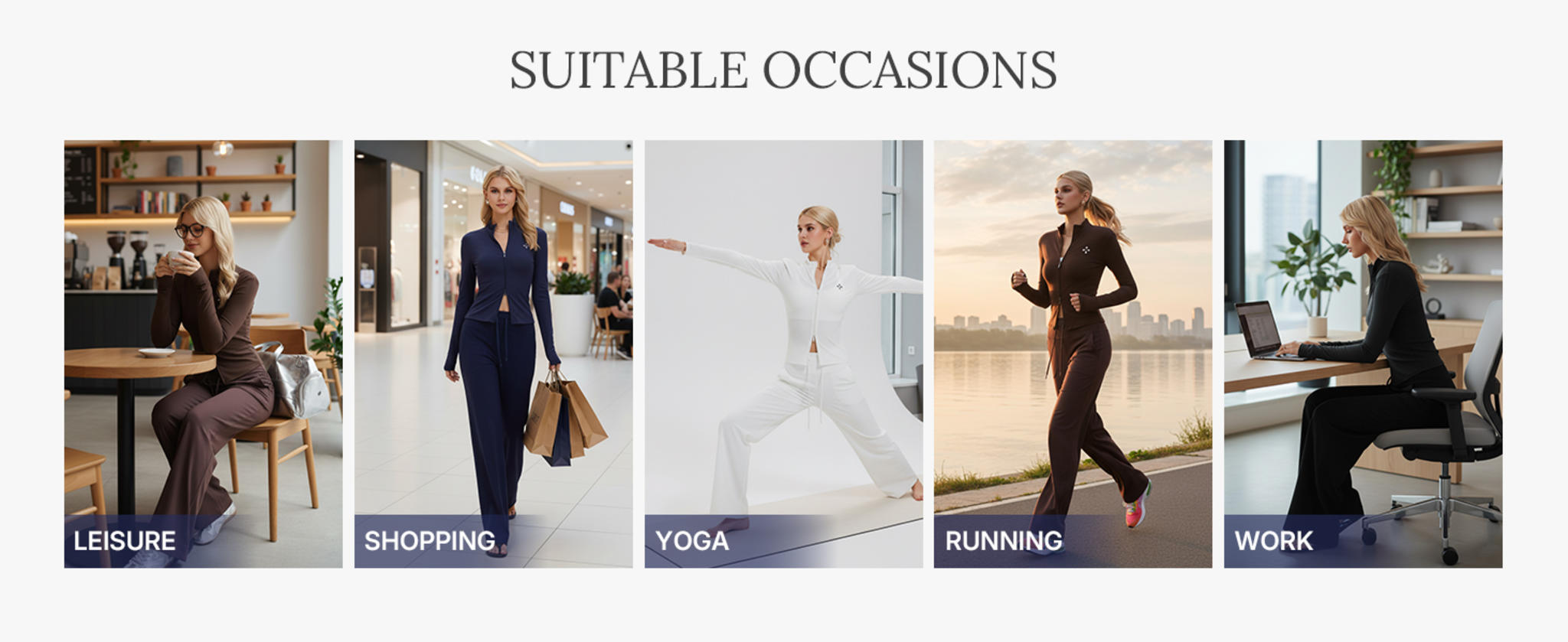 Tall Women's 2 Piece Matching Lounge Set - Y2K Zip Jacket and High Waist Pants image 13
