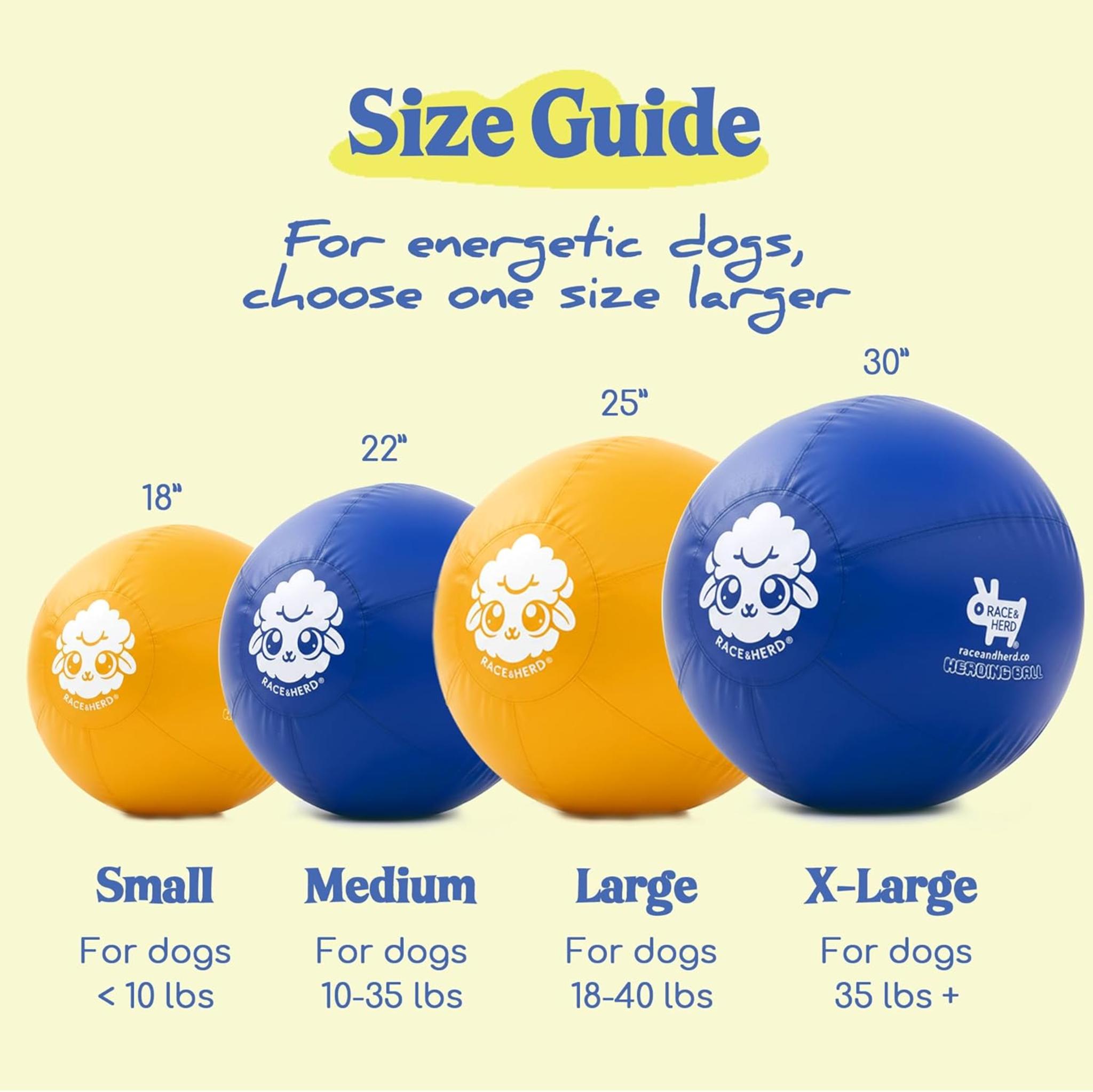 25" Original XXL Herding Ball for Large Dogs - Durable Outdoor Exercise Toy