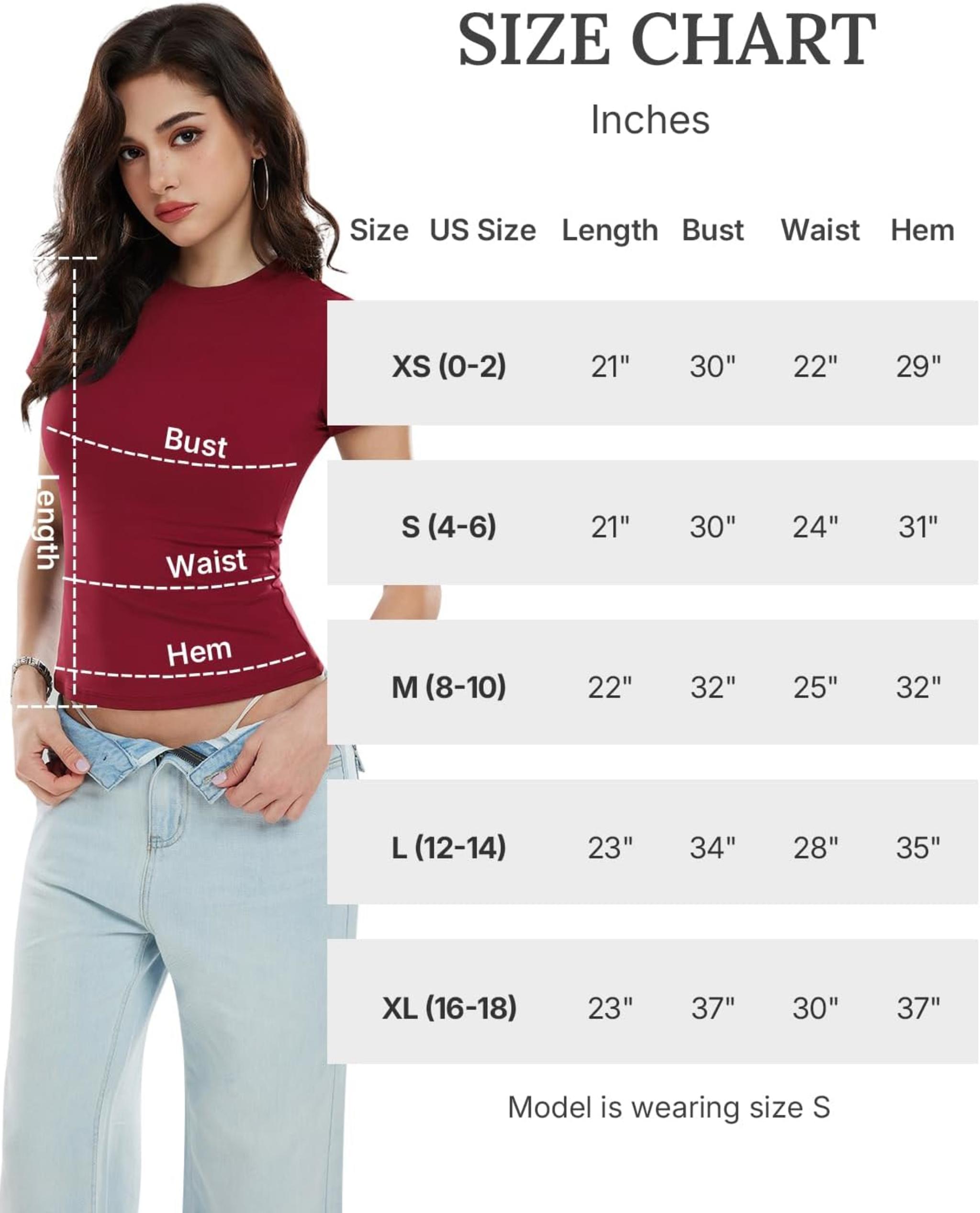 Women's Slim Fit Compression Workout Top - Non See Through Y2K Athletic Tee