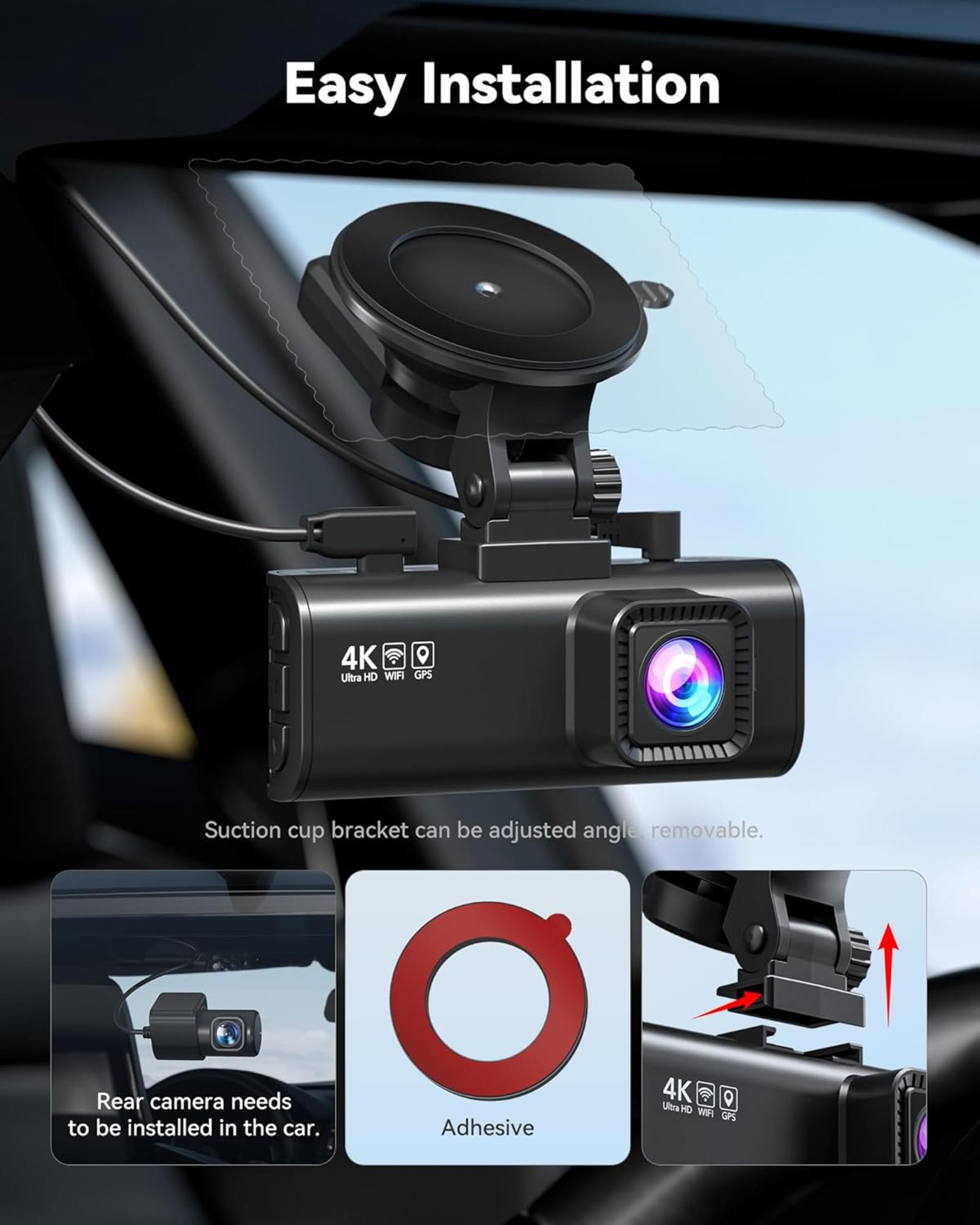 4K Dual Channel Dash Cam with STARVIS 2 Sensor and 5.8GHz WiFi