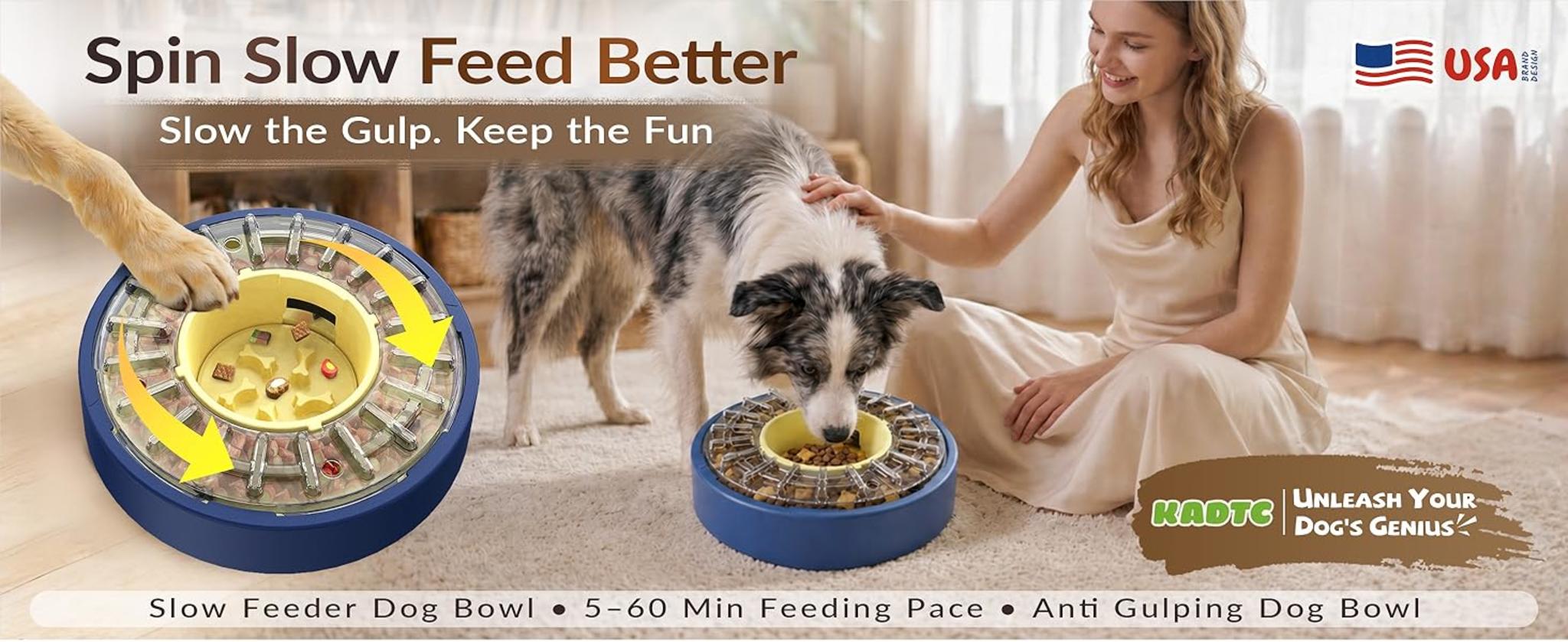 Adjustable Slow Feeder Dog Bowl - Spinning Puzzle & Anti-Gulping Food Dispenser image 9