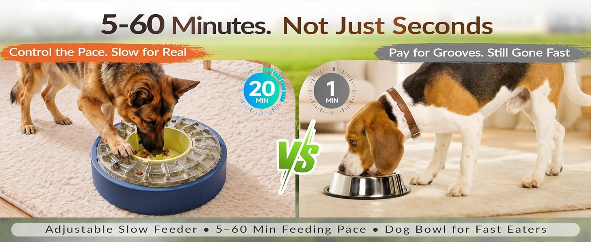Adjustable Slow Feeder Dog Bowl - Spinning Puzzle & Anti-Gulping Food Dispenser image 10