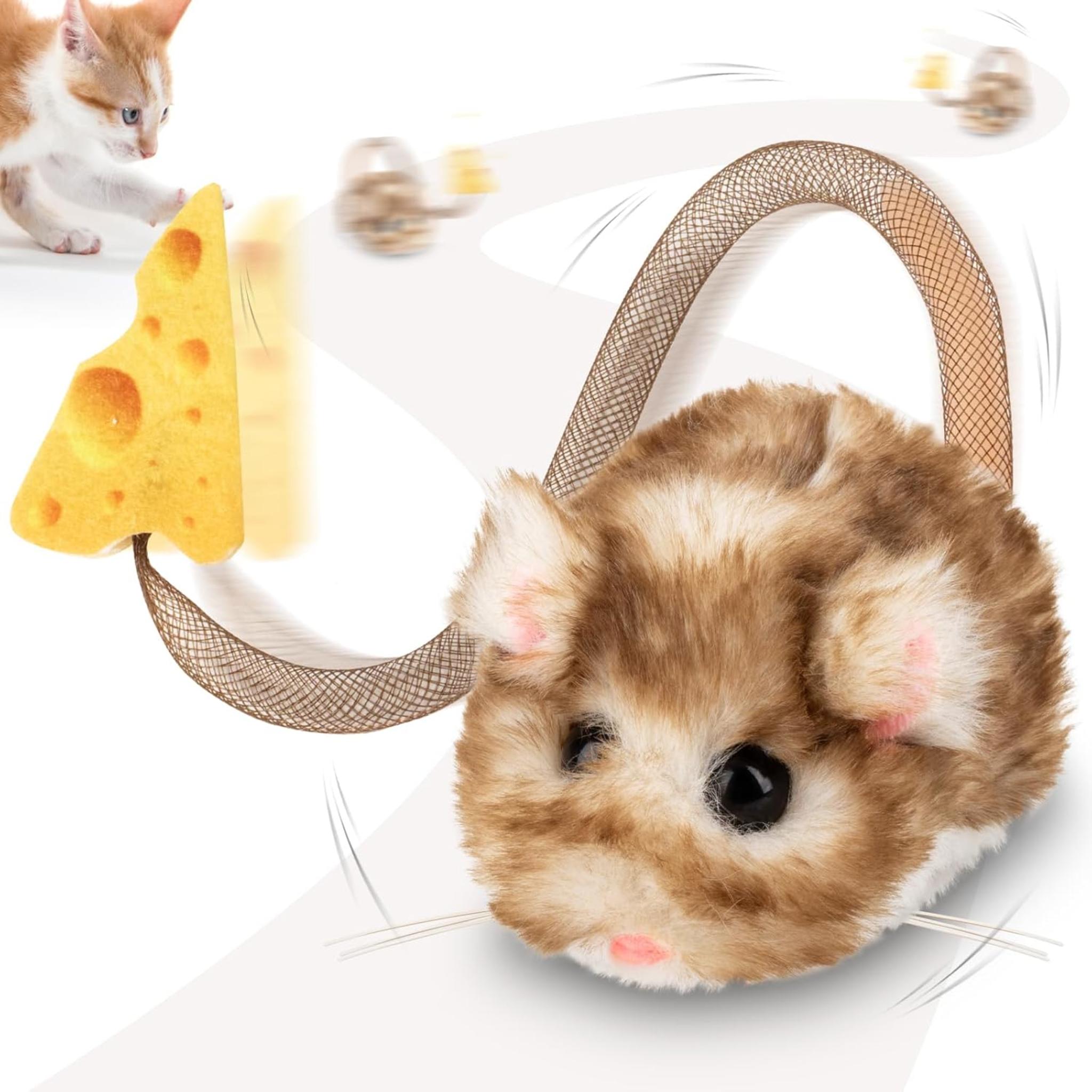Interactive Mouse Cat Toy with 360° Rolling & Smart Motion Sensor