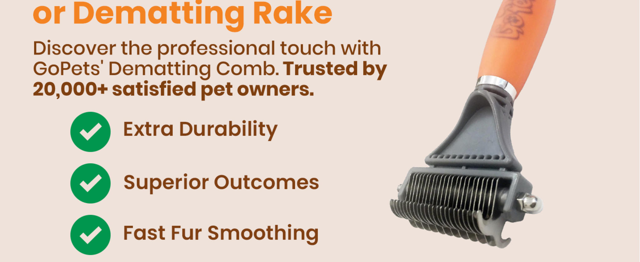 Professional 2-in-1 Pet Dematting Comb and Undercoat Rake image 10