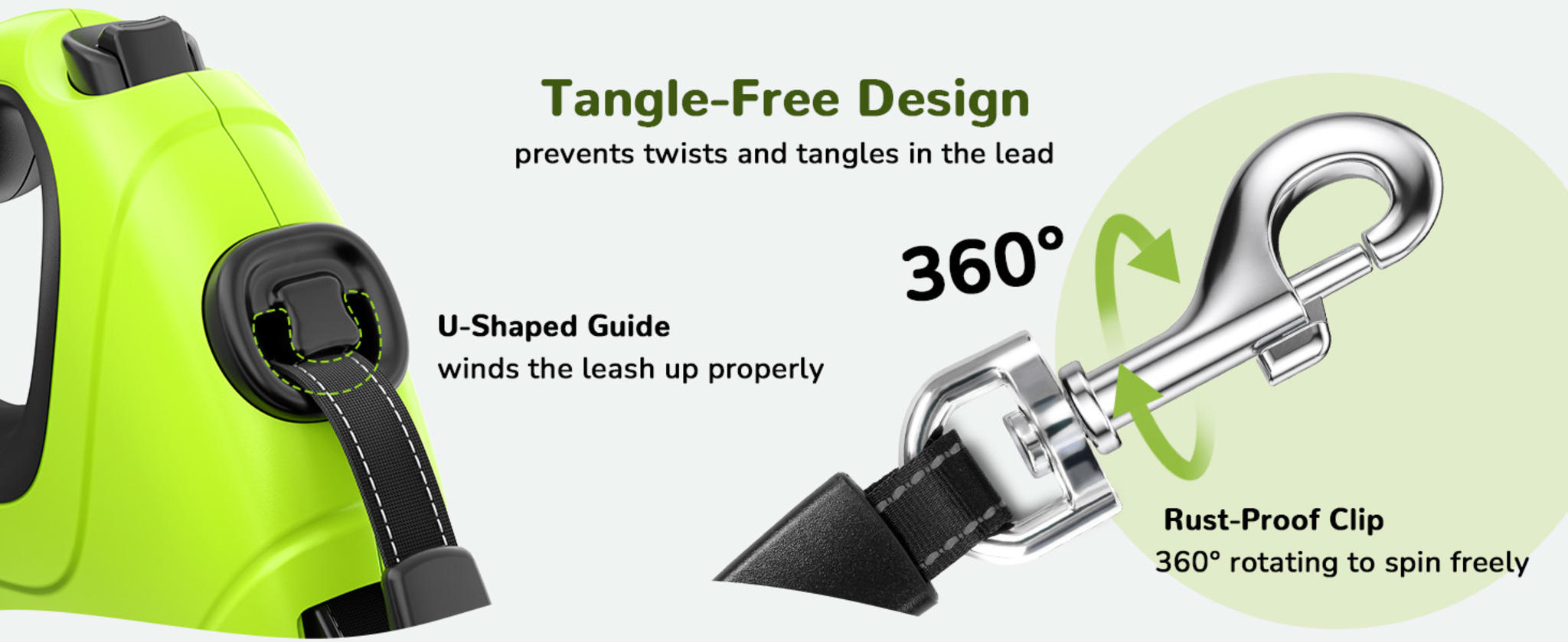 32ft Heavy Duty Retractable Dog Leash with 360° Tangle-Free Design image 13