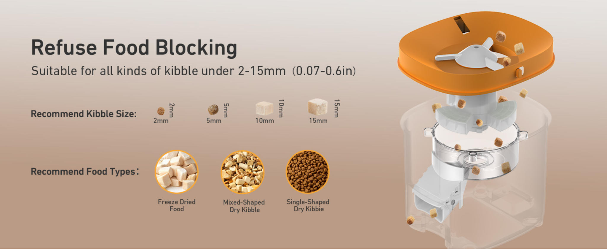 3L Automatic Cat Feeder with Anti-Jam Design and Stainless Steel Bowl image 14