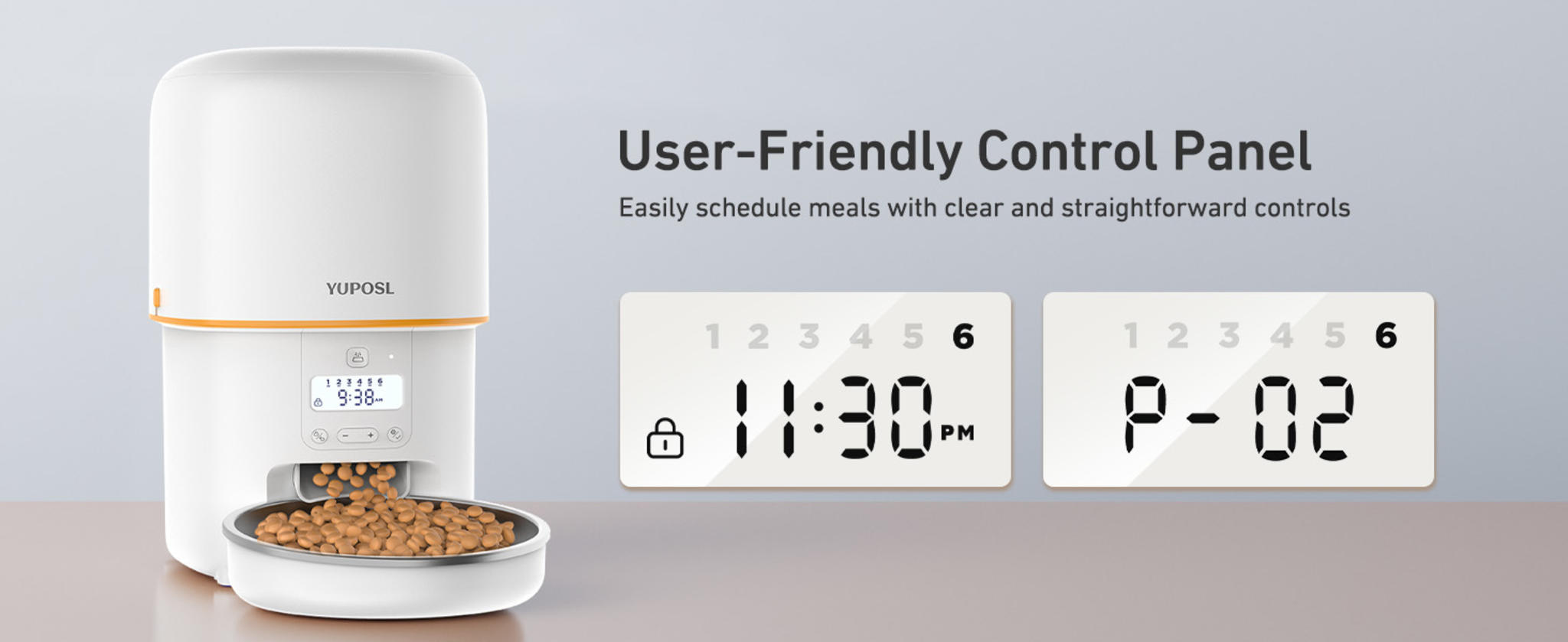 3L Automatic Cat Feeder with Anti-Jam Design and Stainless Steel Bowl image 17