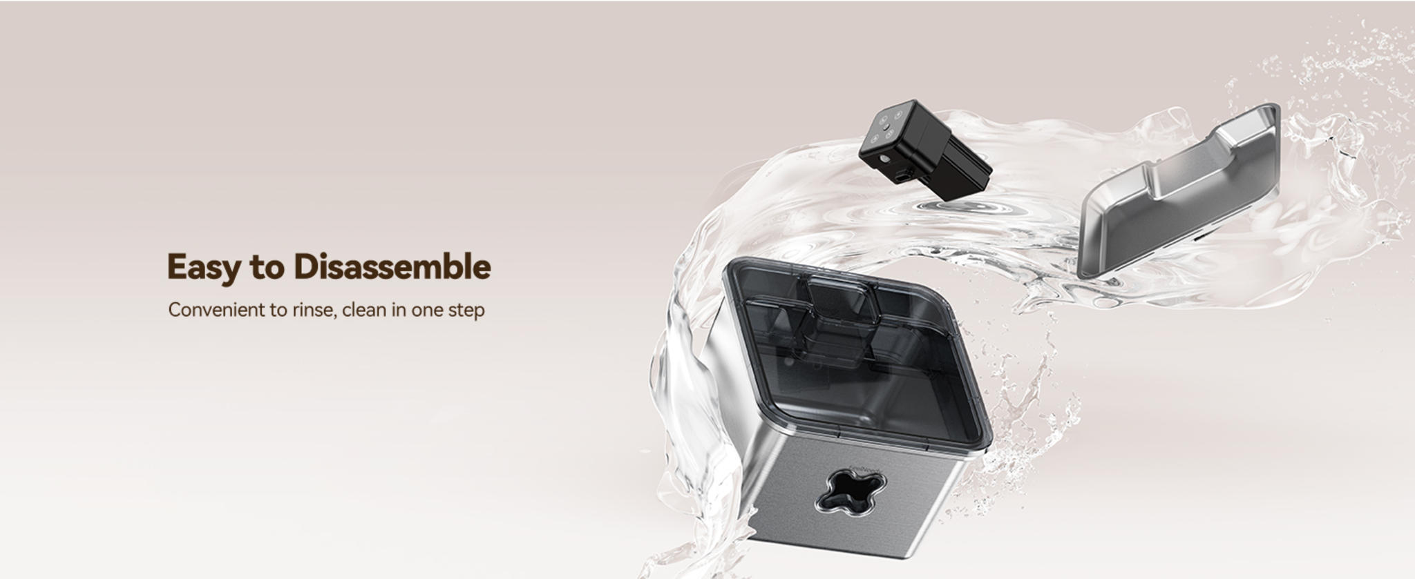Cordless Stainless Steel Pet Water Fountain with Visual Filter & 4000mAh Battery image 17